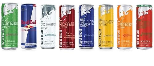 Red Bull - Paquete variado de 8.4 onzas rojo, naranja, amarillo, azul, original, bayas árticas de invierno, paquete de 24