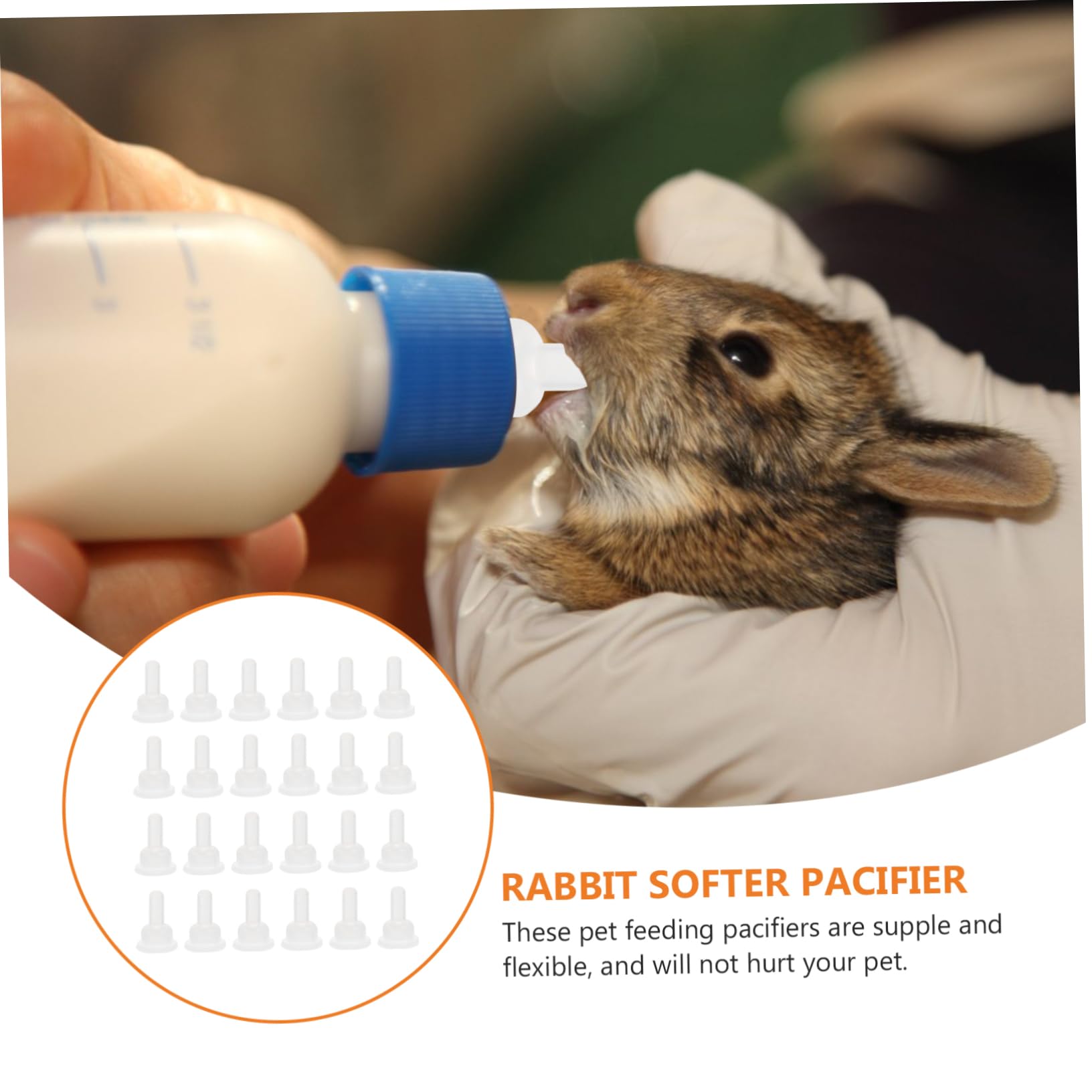 CORHAD Pet Feeding Nipples Silicone Bottle Pacifiers Kitten and Puppy Bottles for Nursing