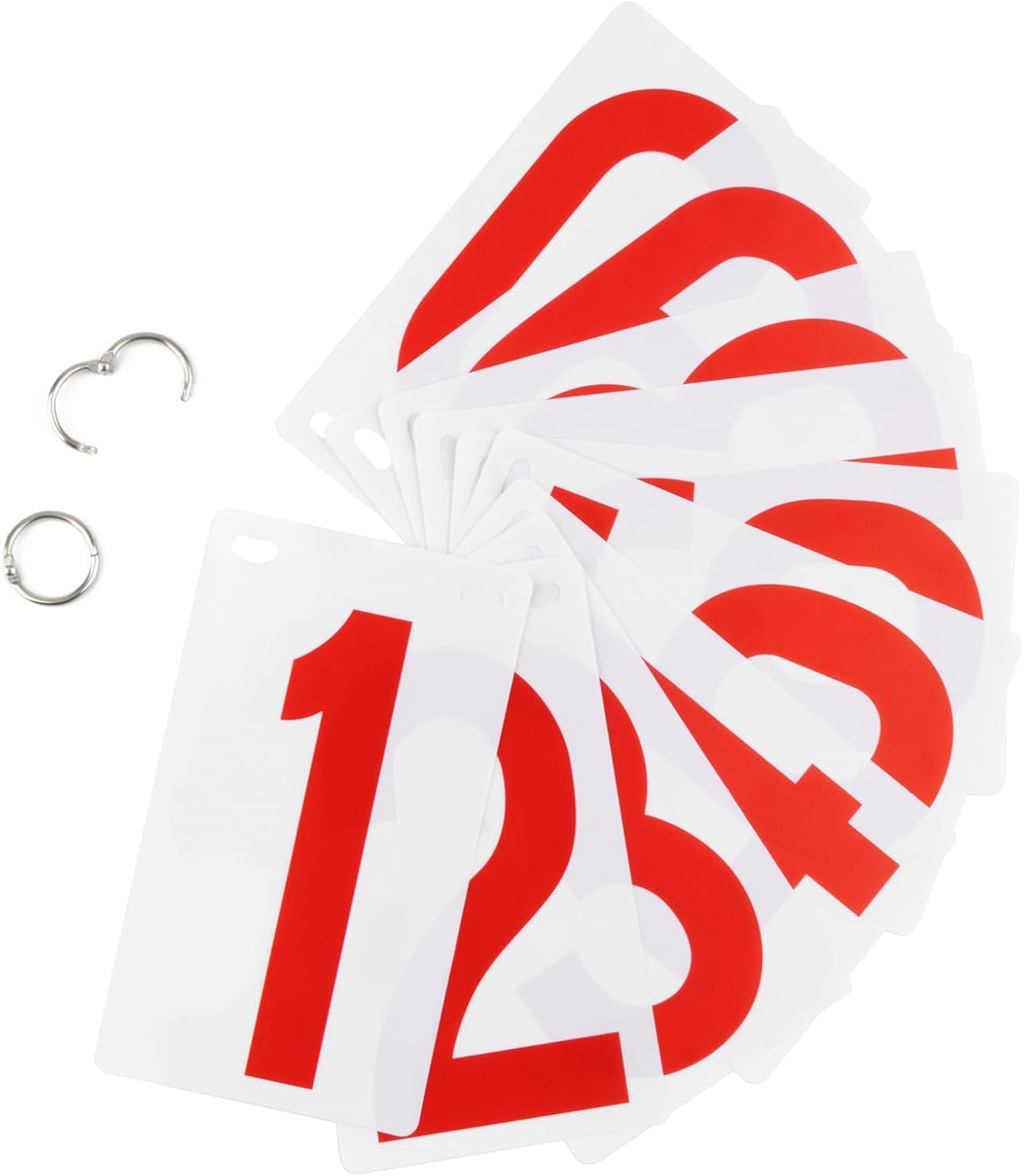 TOPTIE 6 Sets Numbered Score Board Cards Portable 0-9 Flip Scorekeeper