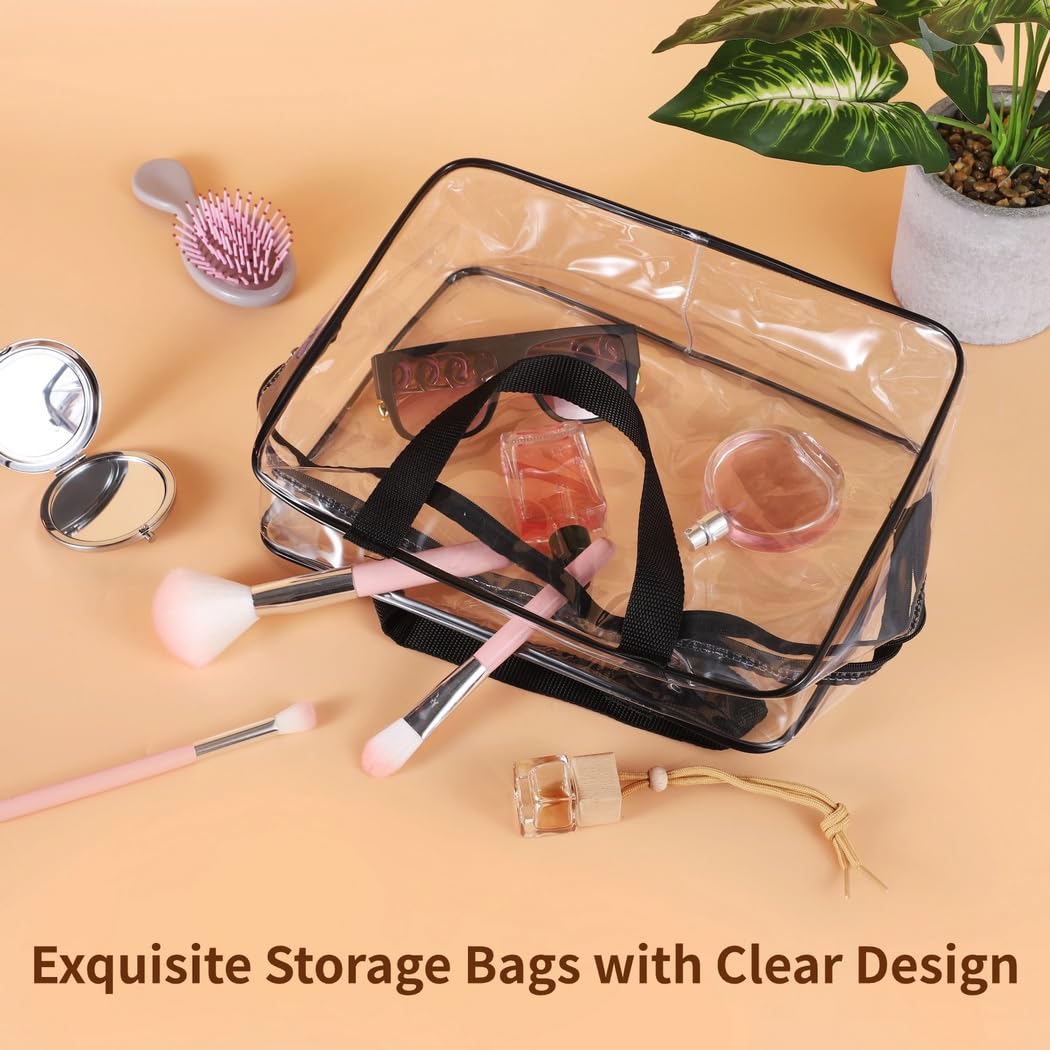 6 bolsas de almacenamiento, bolsas grandes reutilizables de PVC transparente con cremallera, bolsas organizadoras impermeables para juguetes, rompecabezas, libros para niños