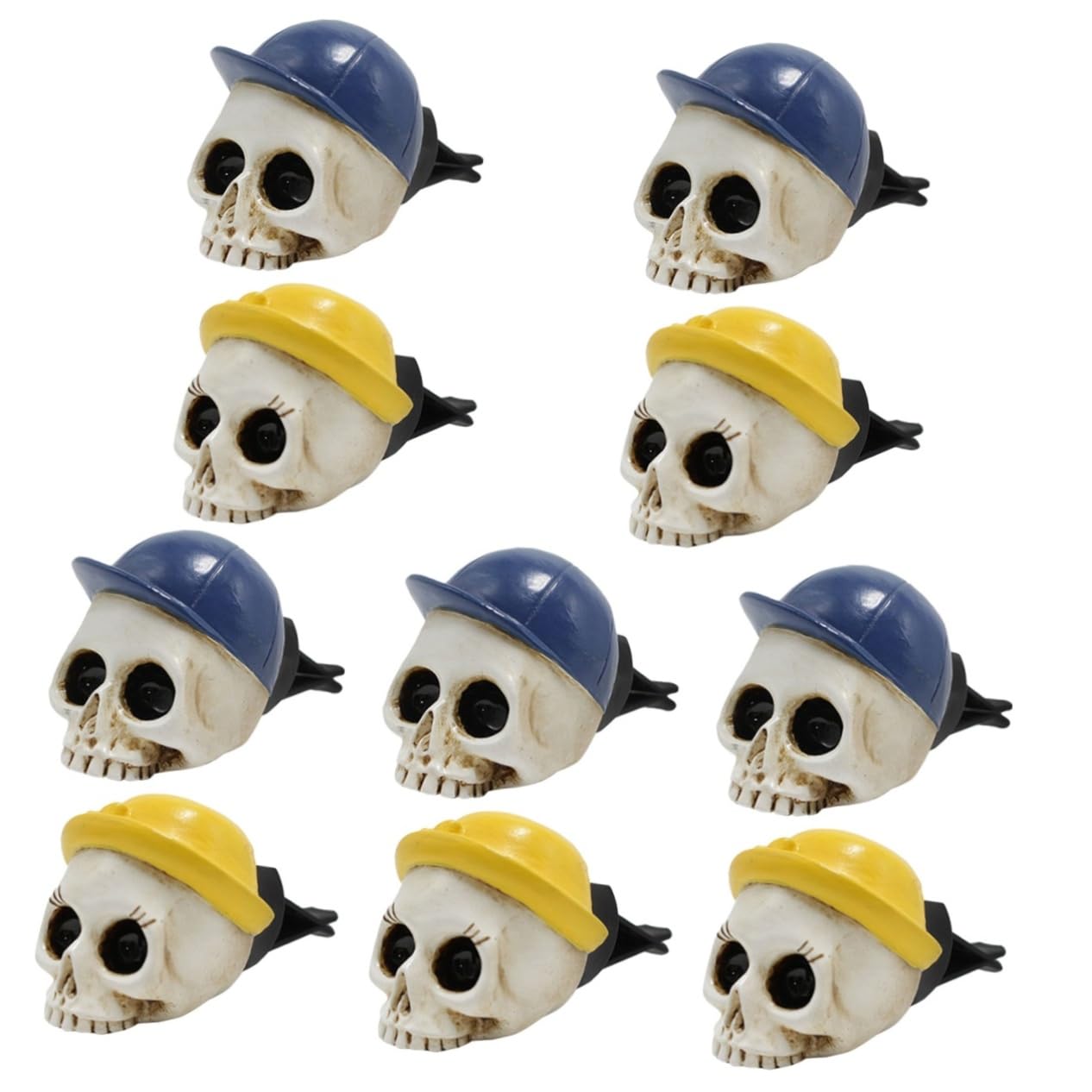 SOLUSTRE 10pezzi Clip Decorativa Per Bocchetta Auto Forma Di Teschio Da Accessori Per Interni Auto Di Halloween Atmosfera Festiva Casa e Ufficio