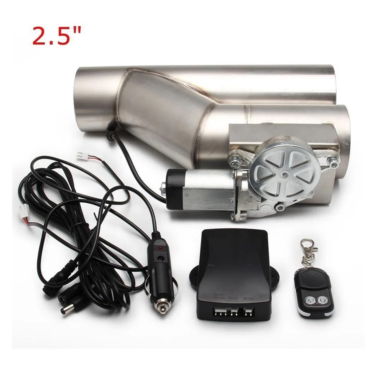 Tubo de escape del coche Kit de corte para escape eléctrico Universal 2,5 "y 3", para sistema único válvula Control tubería Y(3 inch)