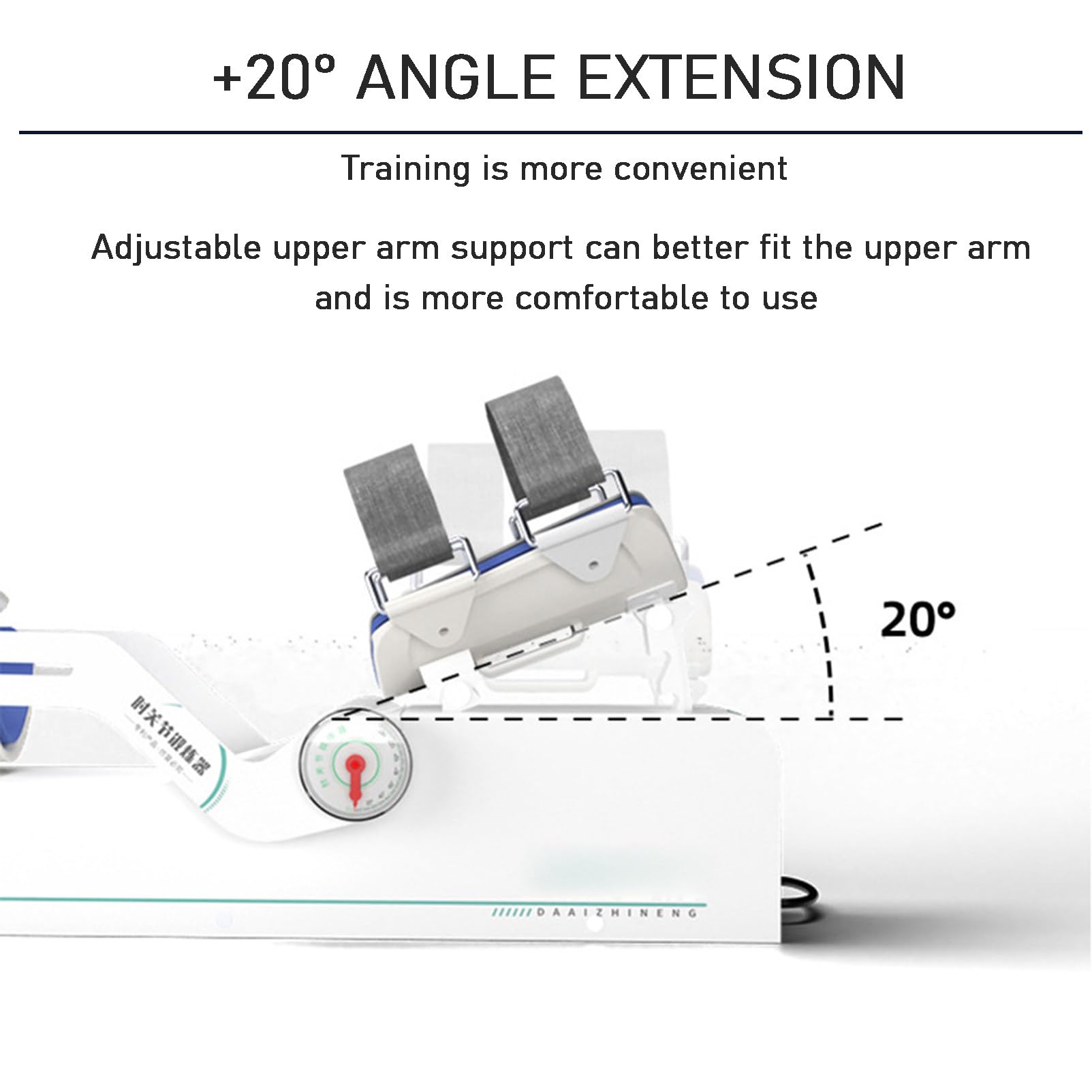 Dispositivo Elettrico per la Riabilitazione dell'Articolazione del Gomito, Attrezzo per Esercizi per Il Braccio con Tutore per Gomito, Stecca Stabilizzatrice Regolabile Post-Operatoria