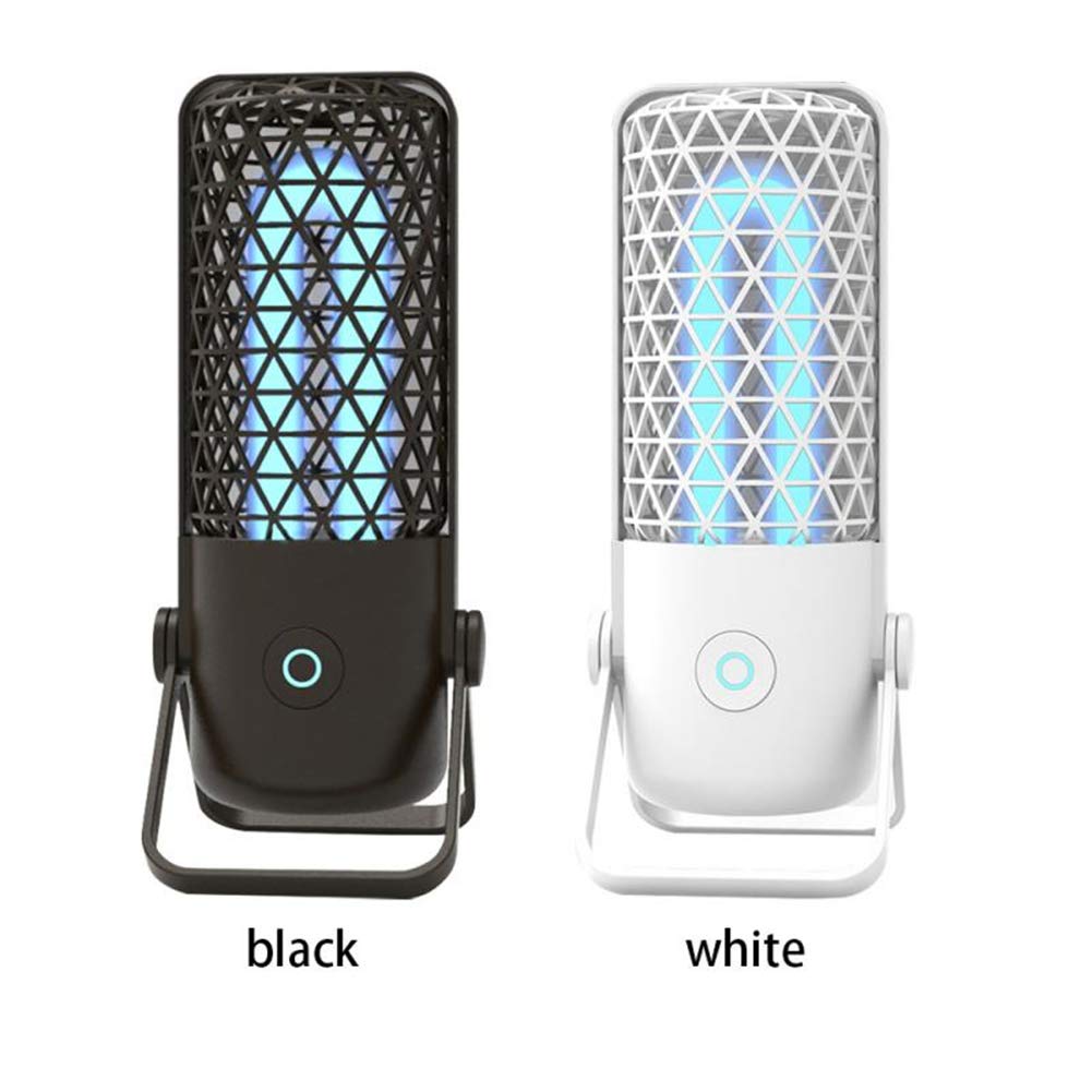 2.5W lámpara UV Esterilizador, portátil recargable ozono UVC la bombilla ultravioleta Hogar Luz de purificación de aire sistema de escritorio Luz Led,Blanco