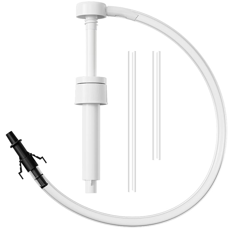 Bomba Manual de Transferência de Fluidos para Garrafas com Tampa de 28 mm, Vazão de 8 cm³ por Acionamento, com Adaptador de Apoio