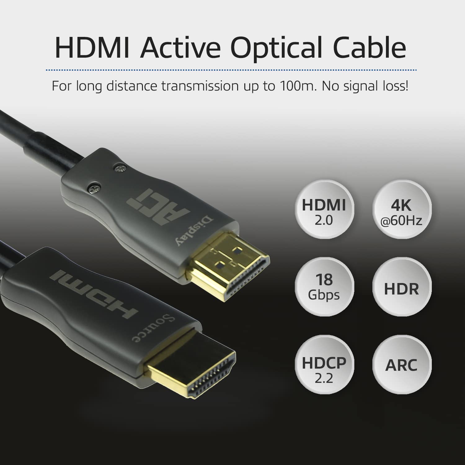 ACT AK3930 cable HDMI 10 m HDMI tipo A (Estándar) - Cables HDMI (10 m, HDMI tipo A (Estándar), HDMI tipo A (Estándar), 3D, 18 Gbit/s, Canal de retorno de audio (ARC))