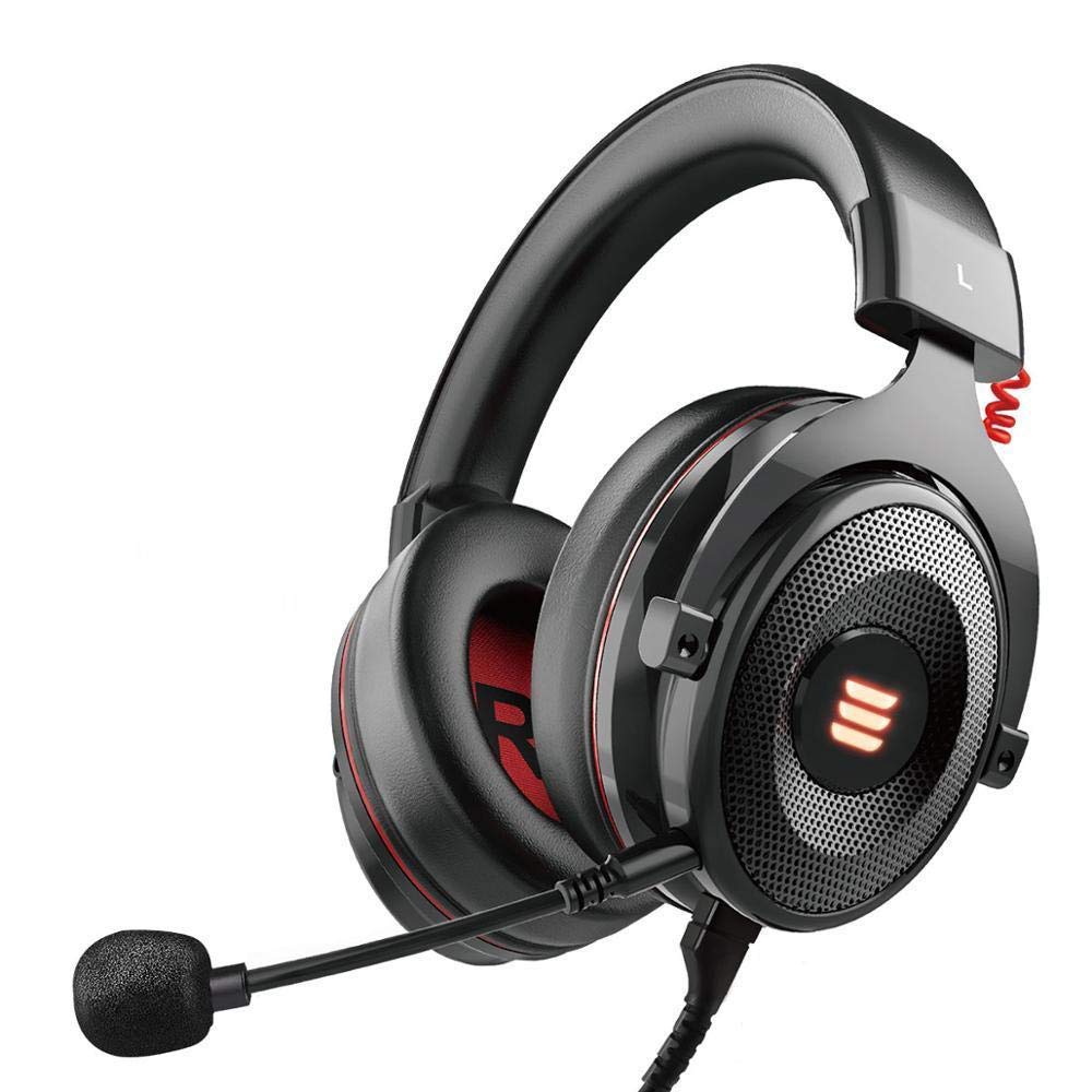 ADITAM Cuffie da gioco con cuffie da gioco cablate surround 7.1 virtuali con microfono con cancellazione del rumore per PC/Xbox/PS4 Double the comfort