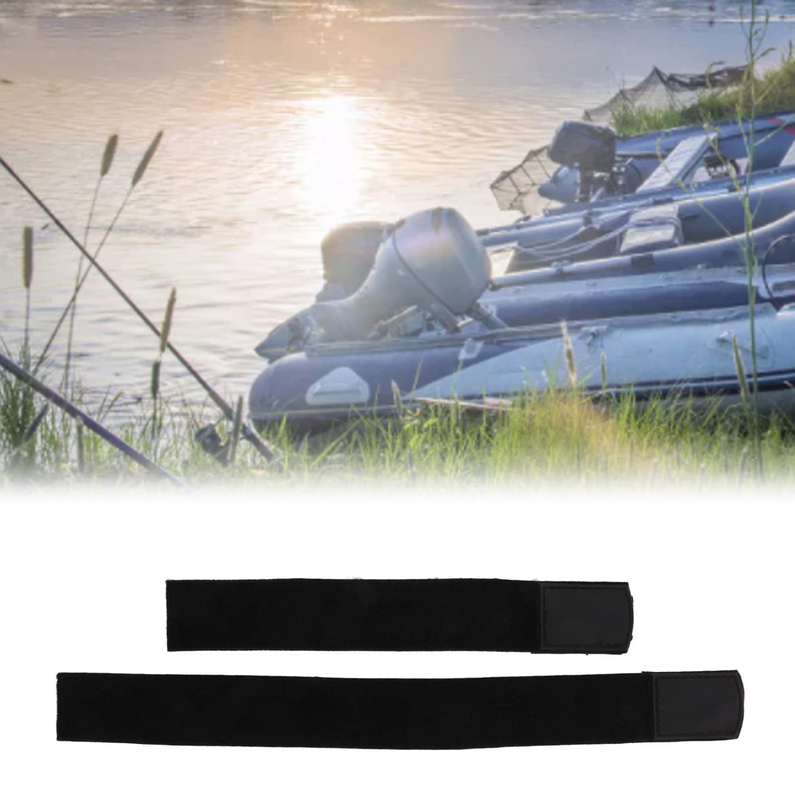 Yuecoom Fishing Rod Strap, 2Pcs Elastic Wrapping Fishing Rod Wrap for Fishing Gear and Equipment Casting Rods Holder Belt