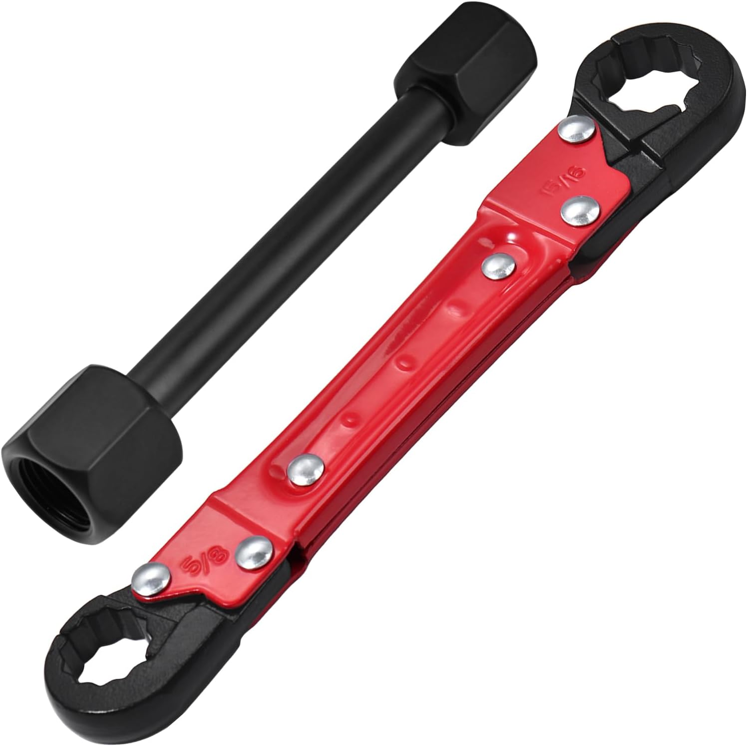 Plumbing Tools Angle Stop Wrench Kit, Double Ended Pipe Wrench, Professional Angle-On Wrenches for Installing New Compression Angle Stop and Removing the Compression Ring in Tight Spaces