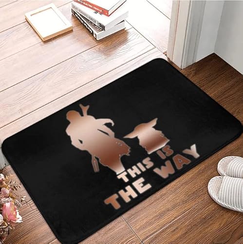 This Is The Way Felpudo Alfombra Alfombra Antideslizante Variant Footpad Lavable Entrada Cocina Dormitorio Balcón Poliéster Cover