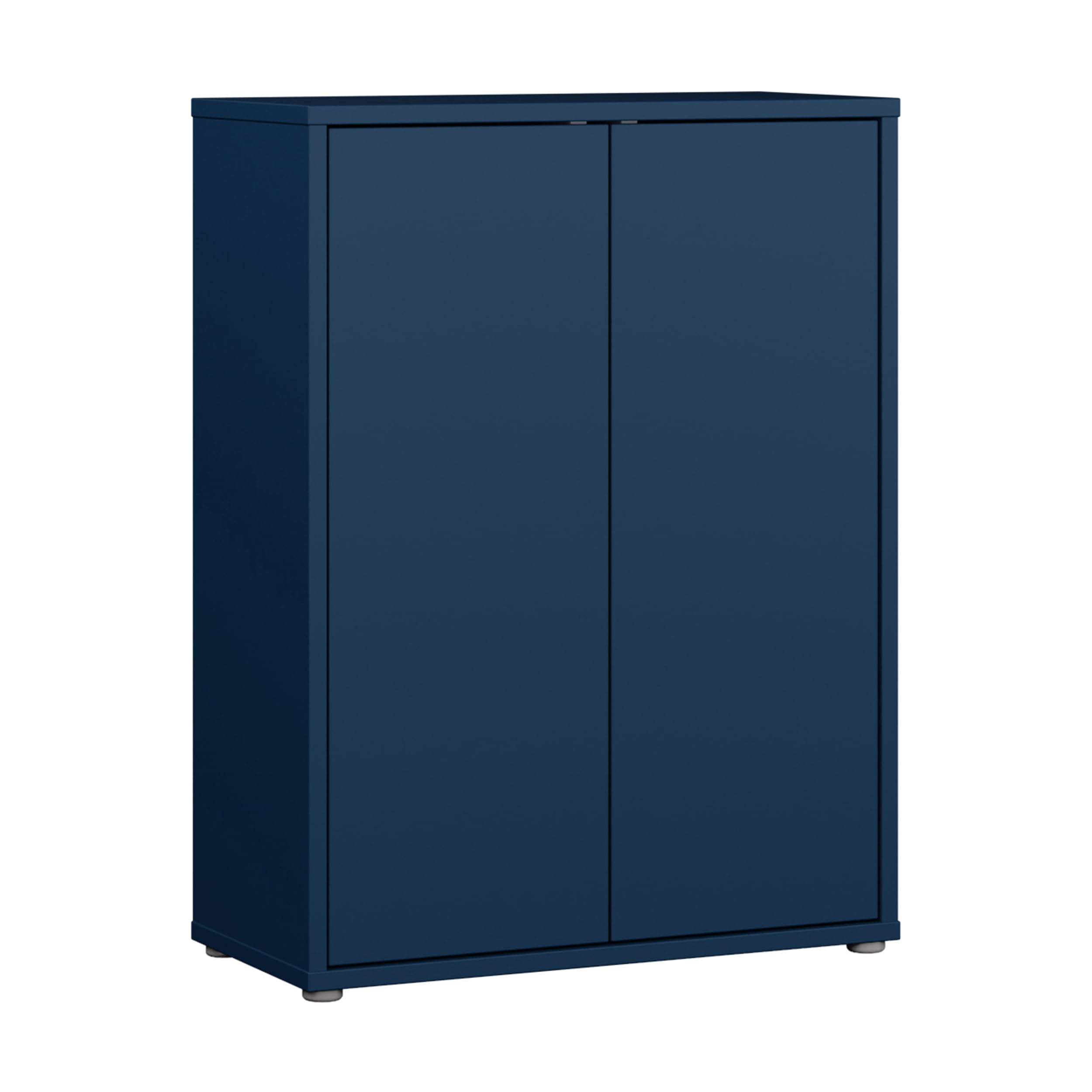 Forte Alice Springs Schuhschrank 70 80, modern-minimalistisch, 2-türig, Holzwerkstoff, Nachtblau, 74,5 cm breit x 99,1 cm hoch x 34,9 cm tief
