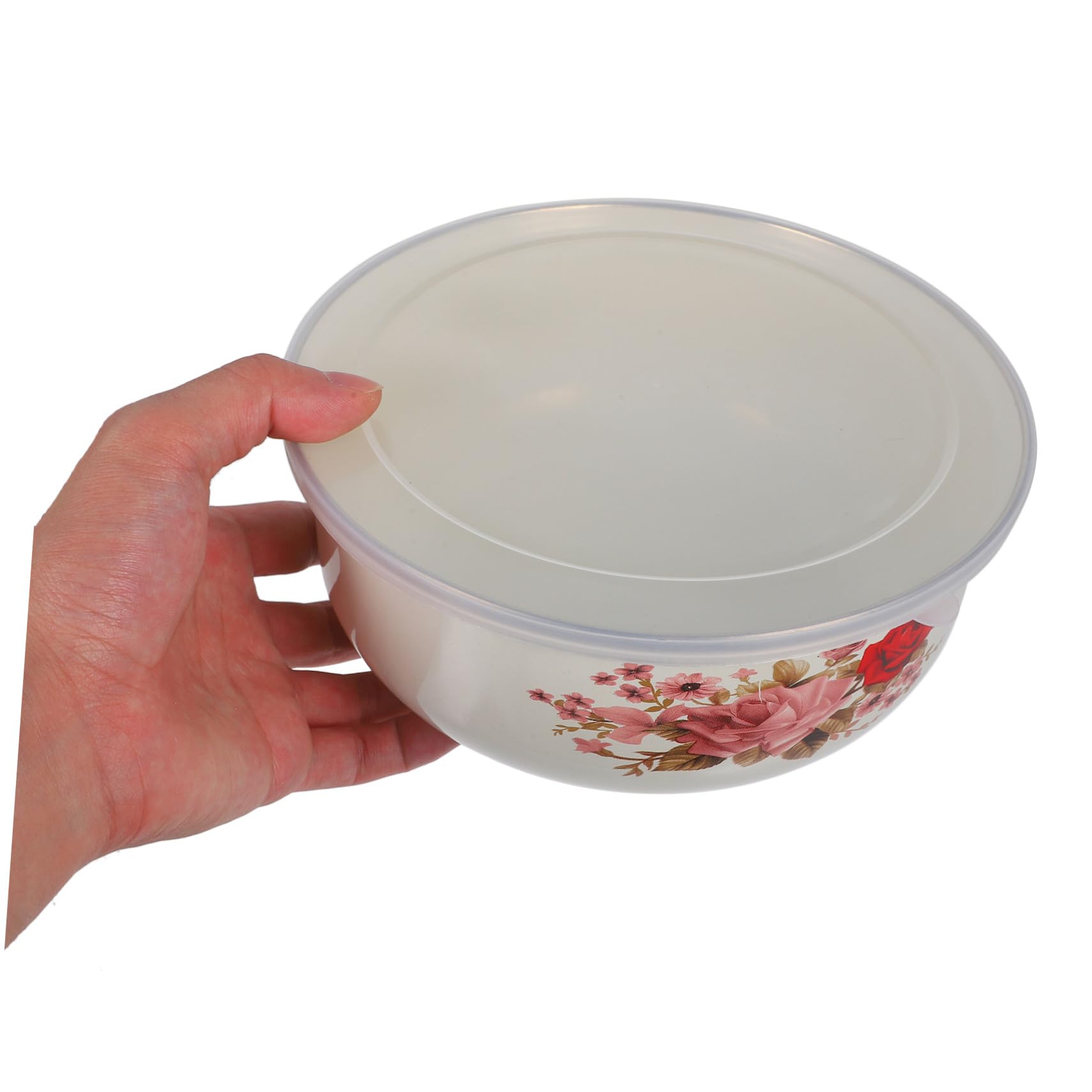 Gatuida Ciotole Smaltate con Coperchio 5 Pezzi per Alimenti 250-1000ml | Chiusura a Tenuta, Leggere e Portatili, Adatte per Bar e Negozi Alimentari