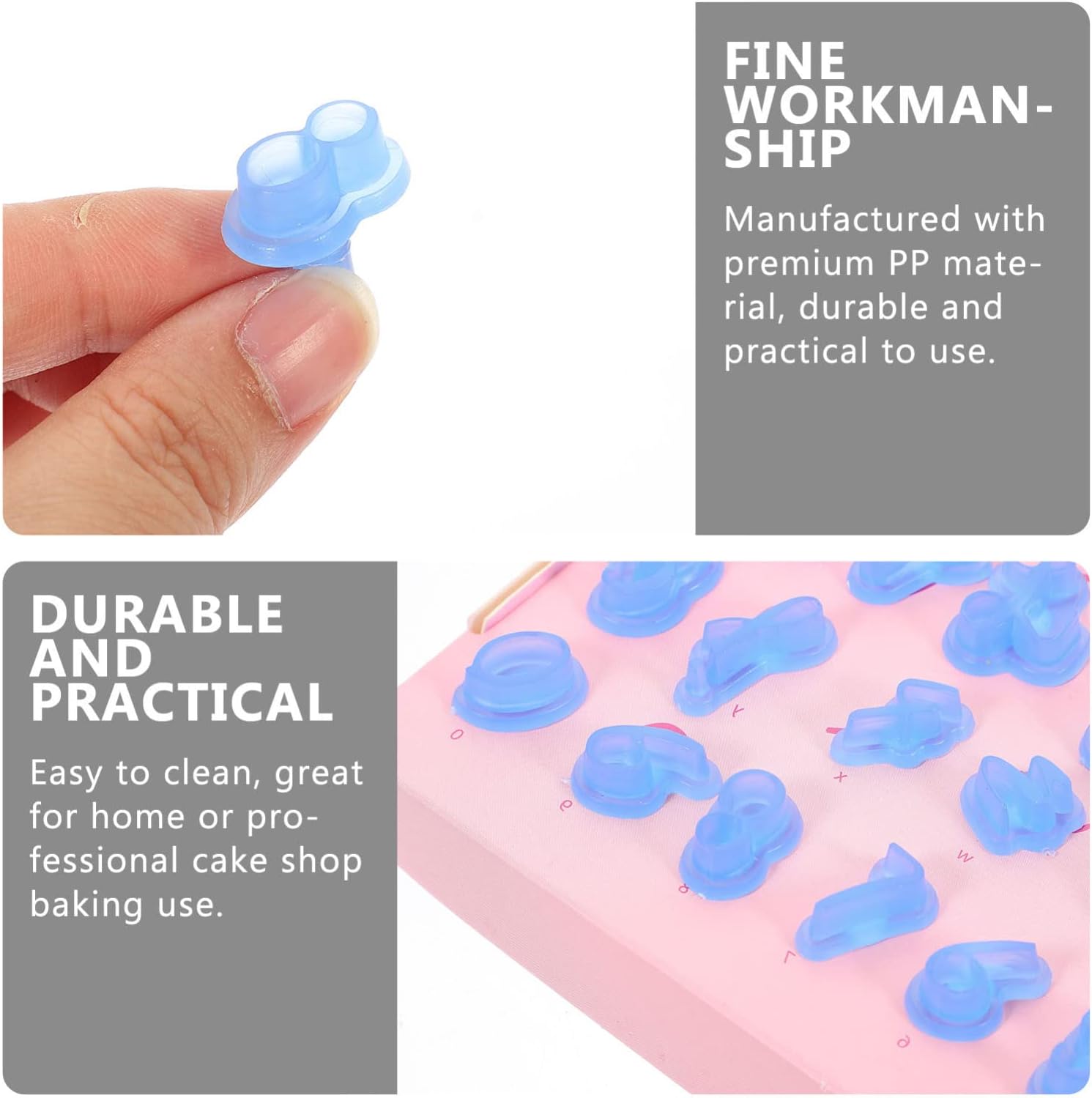 Hemoton 132pcs Wear- Cookie Press Stamps for Creative Baking Decorative Press for Cookies and Cake Decoration for Home and Bakery Use