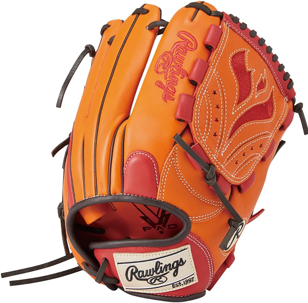 Donaiya 硬式野球グローブ 赤 あす楽 ドナイヤ スタンドインオリジナル 硬式 外野手用