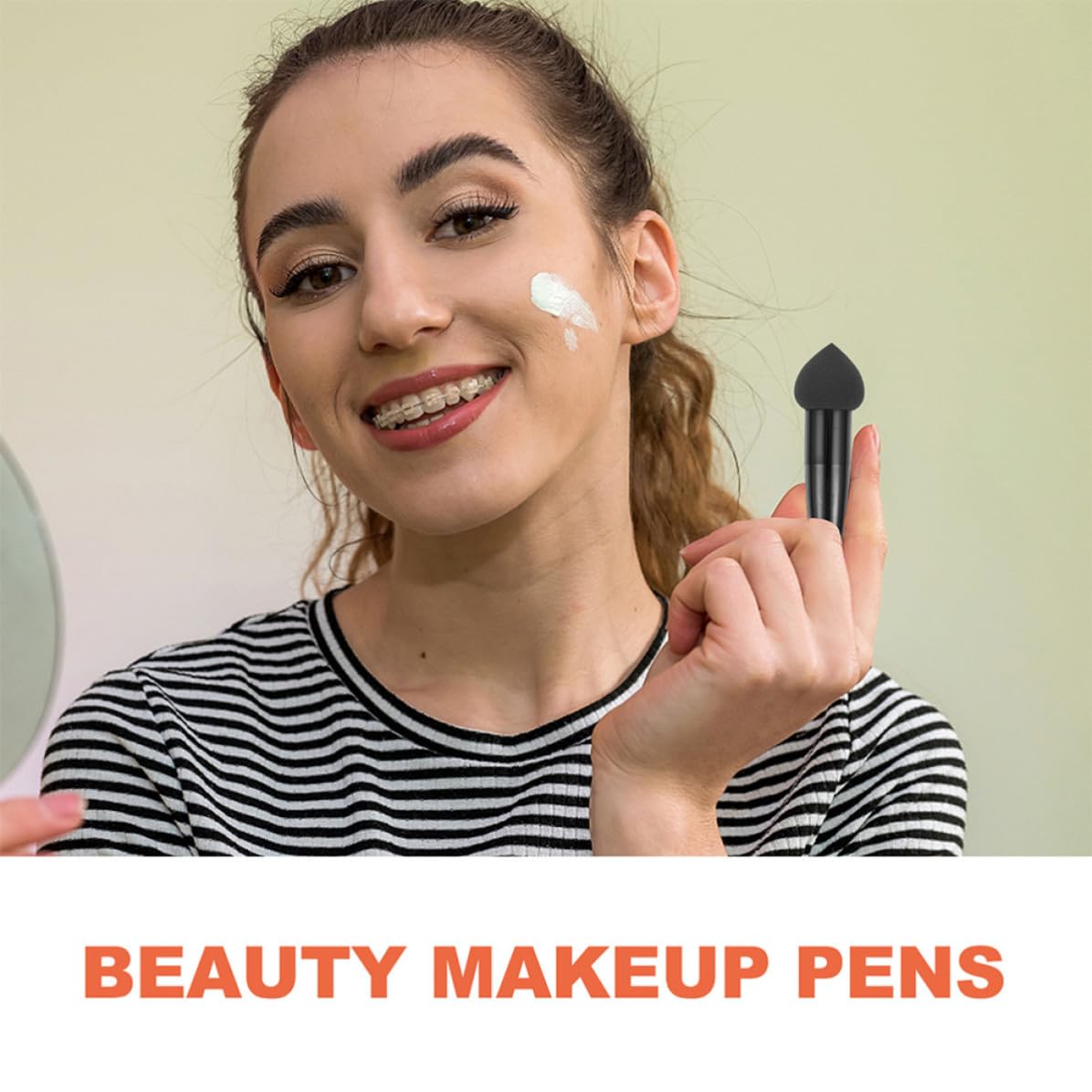 GALPADA Set de 6 Esponjas de Maquillaje en Forma de Bolígrafo, Portátiles y Delicadas, Hechas de Látex, Ideales para Uso Diario Todo Tipo de Cosméticos