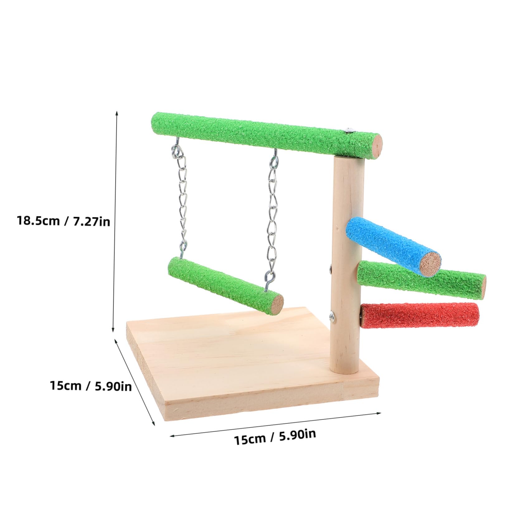Balacoo Bird Perch Stand for Parrots and Parakeets Safe and Practical for Cockatiels and Conures Easy Installation for Cage Table Use Chewing and Exercise