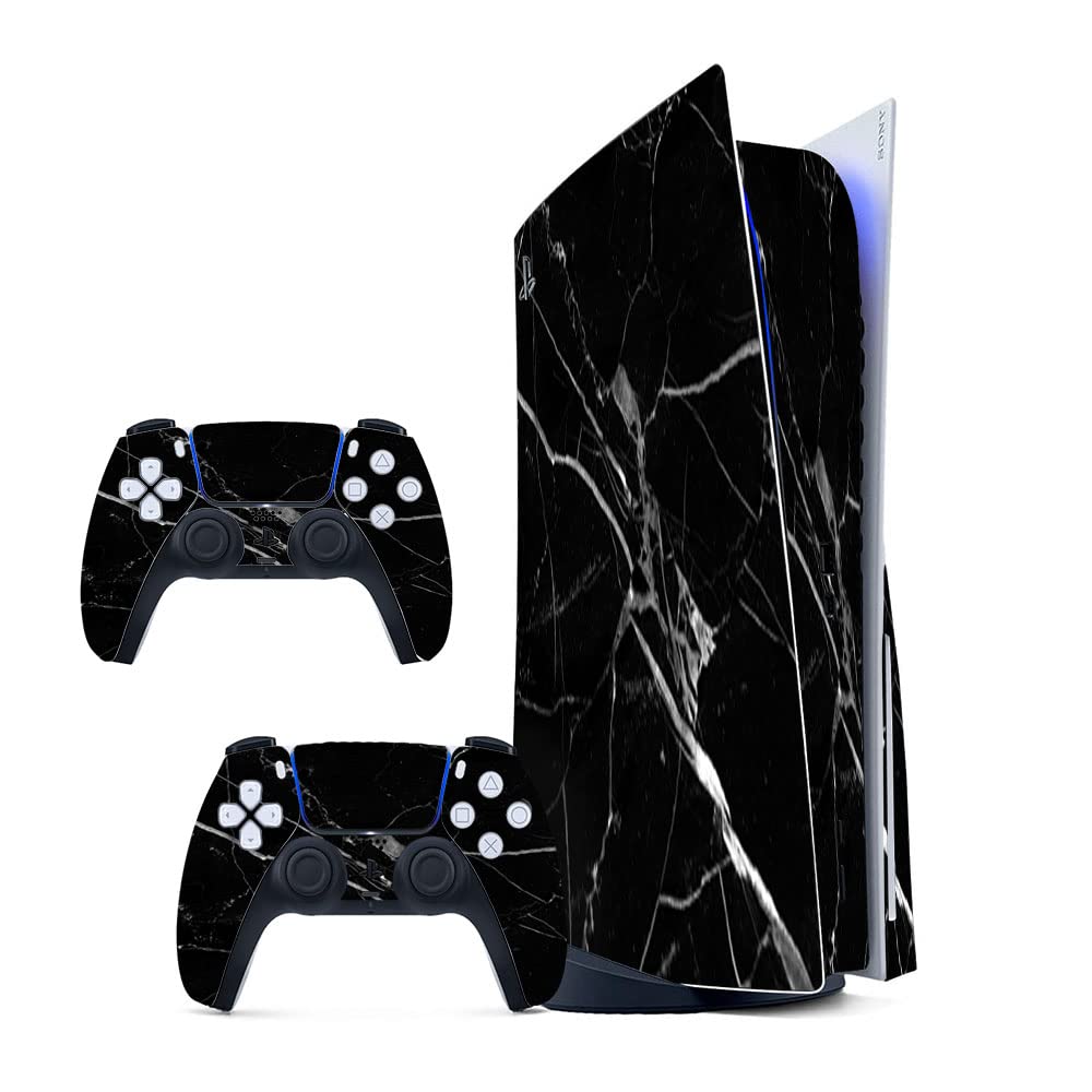 GADGETSWRAP Premium Material Skin Sticker Decal Wrap Compatible with PS5 Disc Edition - Black Marble (B0BW8FBQJ3) Amazon Price History, Amazon Price Tracker
