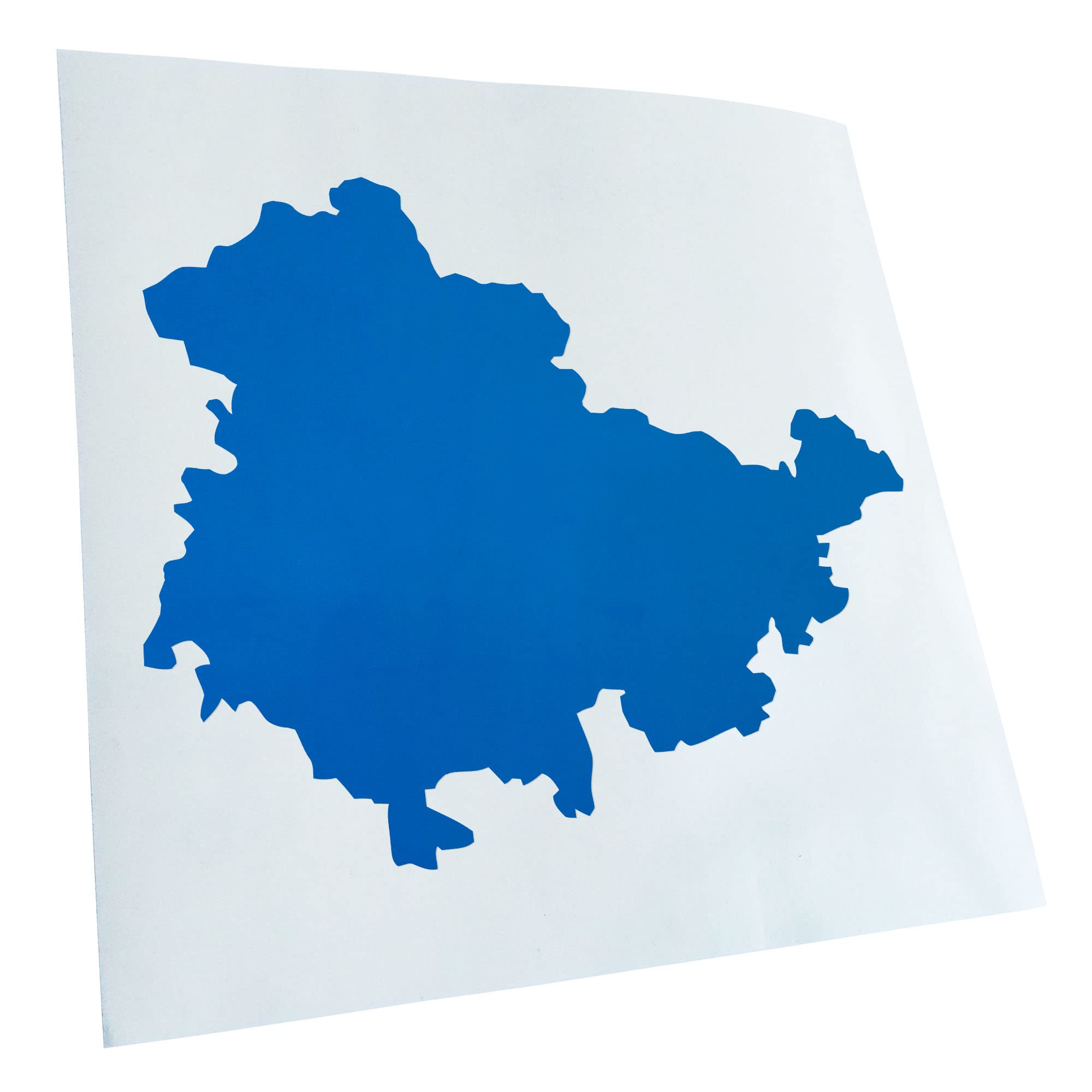 Kiwistar - Car Sticker - Blue - 30 x 25 cm Thuringia Germany Silhouette - Rear Window Car Sticker Weatherproof for Car Truck Moped Truck - Sticker Exterior Self-Adhesive Tuning Accessories for Windows