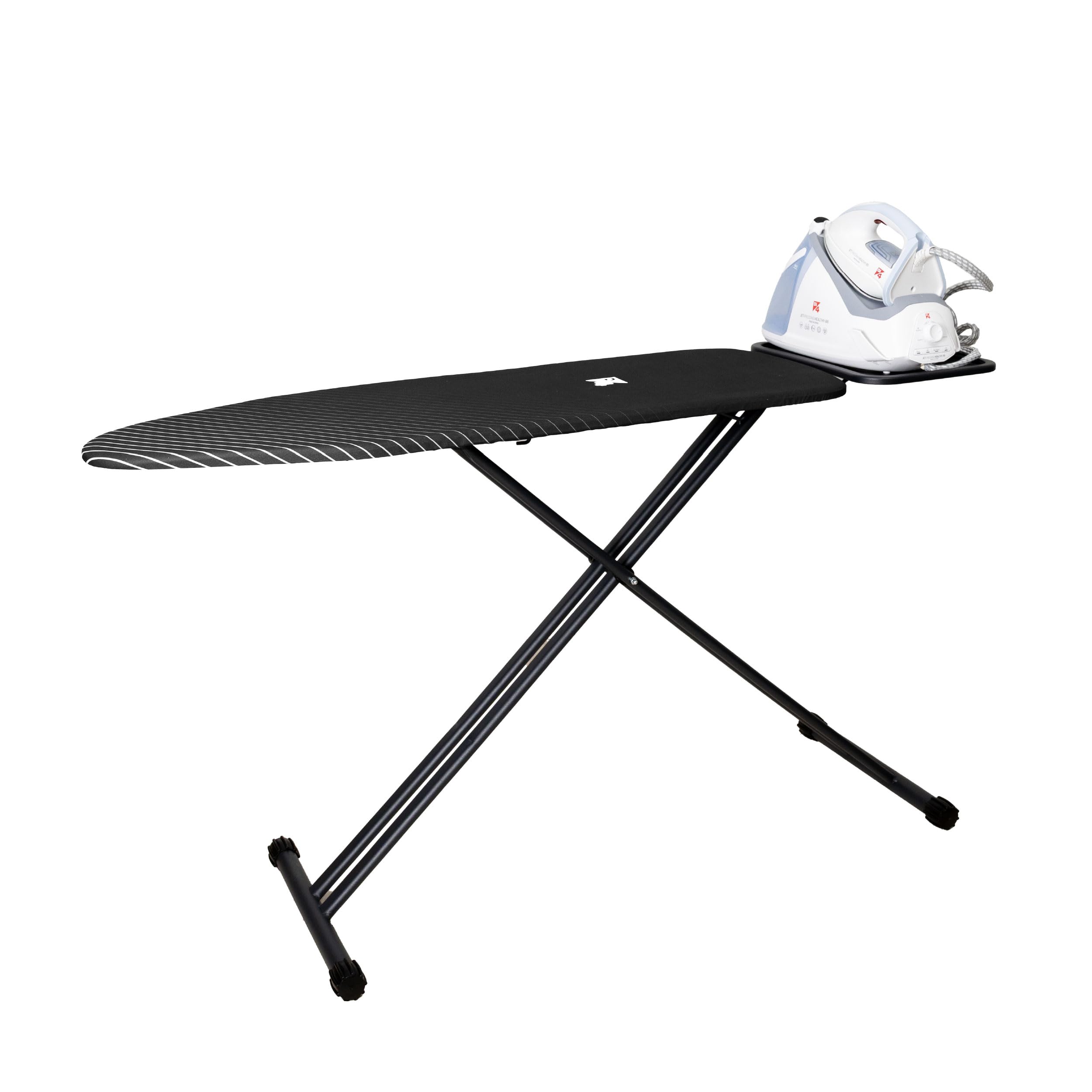 Di4 Bügeltisch Press Vivo, Bügelfläche 120x45 cm, Höhenverstellbar, Klappbar, Widerstandsfähiger Baumwollbezug, Ergonomisch, Ablage für Bügeleisen und Dampfbügelstationen