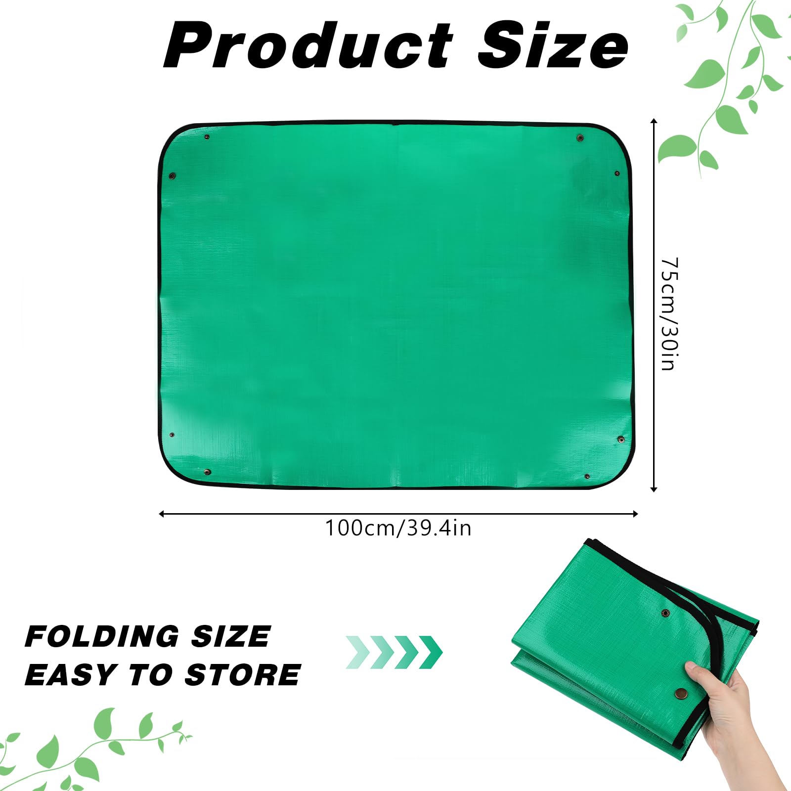 Waterdichte Plantenmat – 100x75 Cm, Opvouwbaar, Met Anti-lek Gespen, Ideaal Voor Verpotten