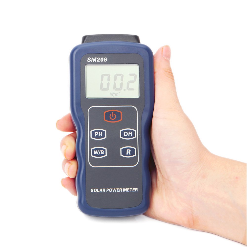 Medidor digital de Radiación de energía solar/del sol LCD (SM206)