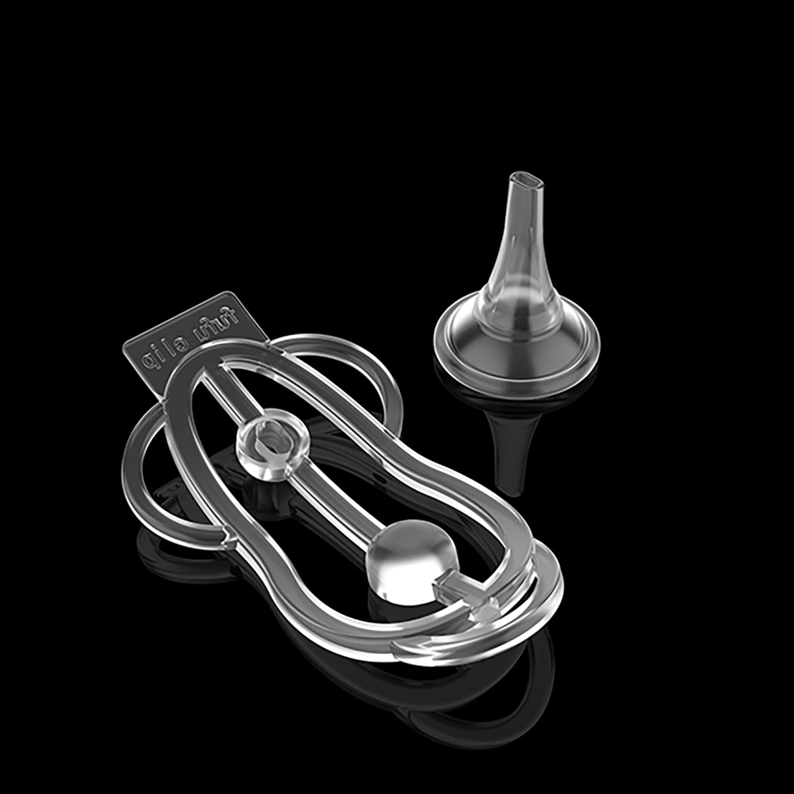 Chastity Cage Sissy Clip avec design d'entonnoir à urine, Ceinture de chasteté Panties en nylon avec 3 ports fixables, Clip de formation du pénis SM Bondage Fétiche Sex Toys (Transparent)