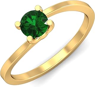 kuberbox 14KT Yellow Gold Seul Emerald Ring for Women-picture-47