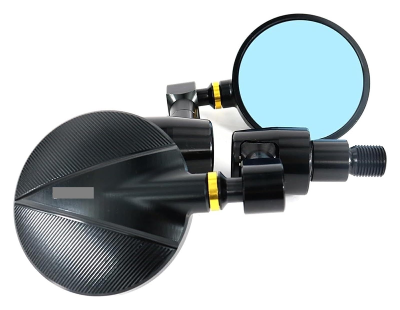 Motocicleta para Yamaha Tmax500 2001-2011 Tmax530 2013-2021 Tmax 560 Espejos Retrovisores Motocicleta Laterales con Extremo Barra Manija Espejo Retrovisor(Oro)