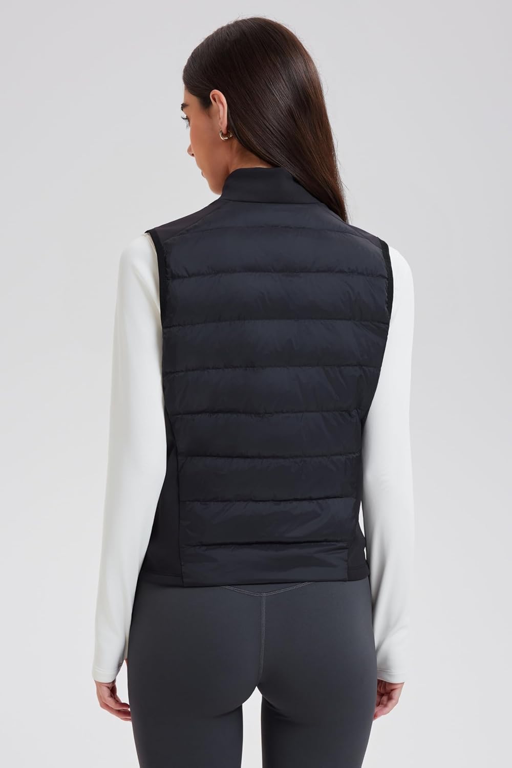 AFZ Women's Lightweight Puffer Vest 800FP Winter Down Vest Sleeveless Quilted Water Resistant Running Jacket - Image 6