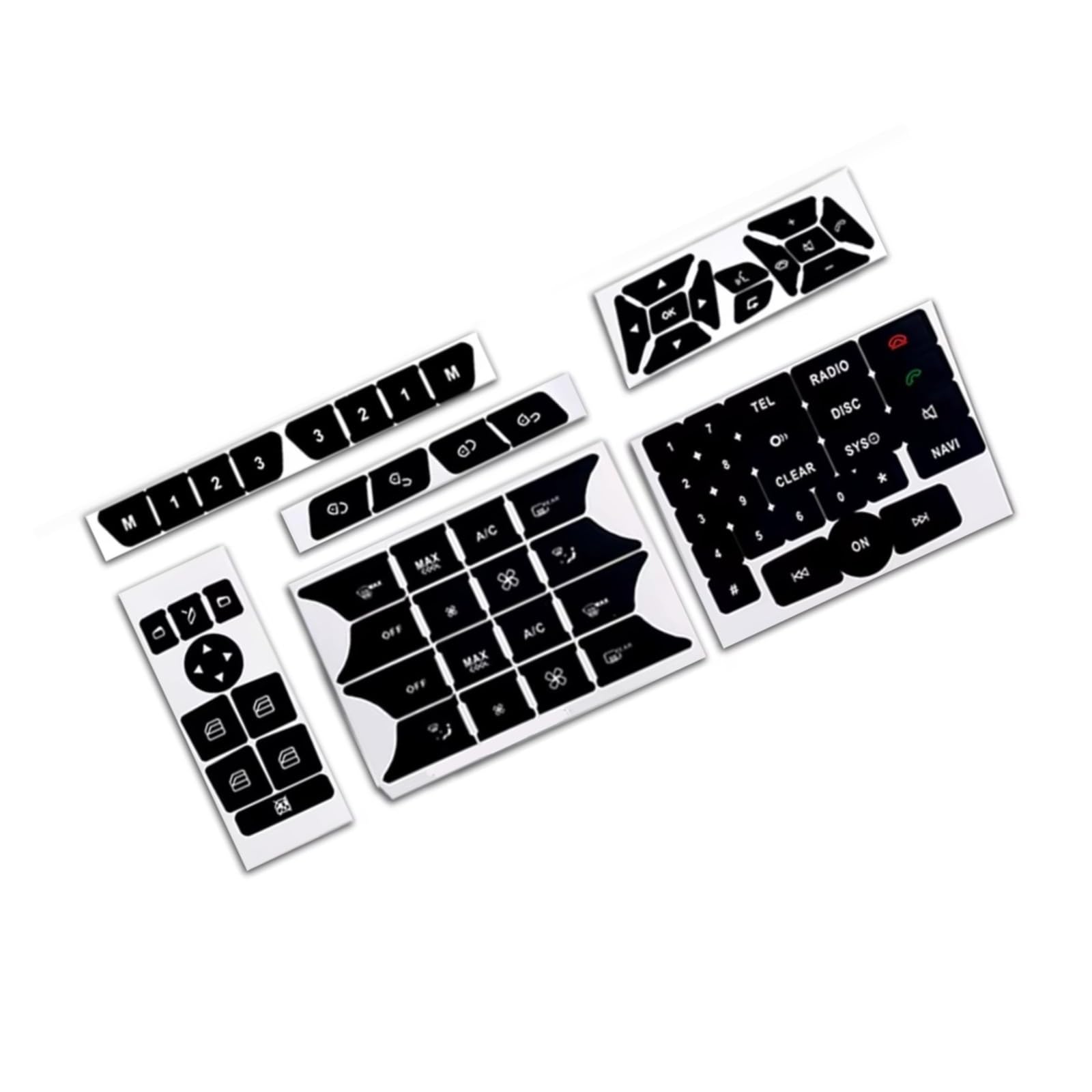 Button Repair Stickers for Car Compatible with Benz for SLK-Class R172 for CLS-Class W218 for GLK-Class X204 Car Button Repair Sticker with Navigation Set