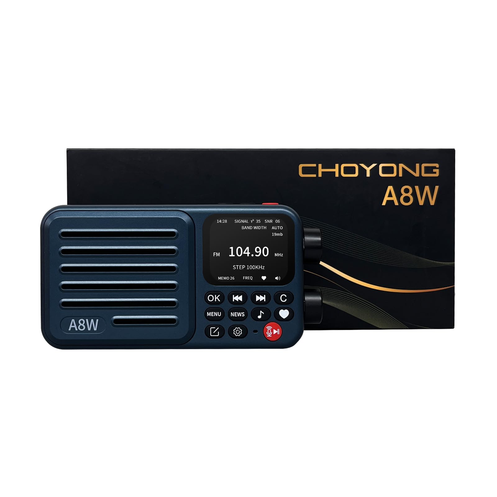 Choyong Récepteur radio Internet intelligent A8W - WiFi / 4G - Haut-parleur avec FM, carte micro SD, tous les radios du monde, pour la maison avec WiFi, radio numérique, choyoung A8W