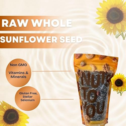 Miniatura 3 de Nuts To You - Semilla de girasol entera cruda de 4 libras en cáscara  Vitaminas y minerales esenciales  Bocadillo saludable de superalimentos