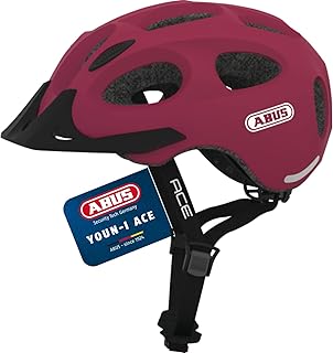 ABUS Youn-I ACE City Helmet with Integrated LED Rear Light for Everyday Use for Men and Women