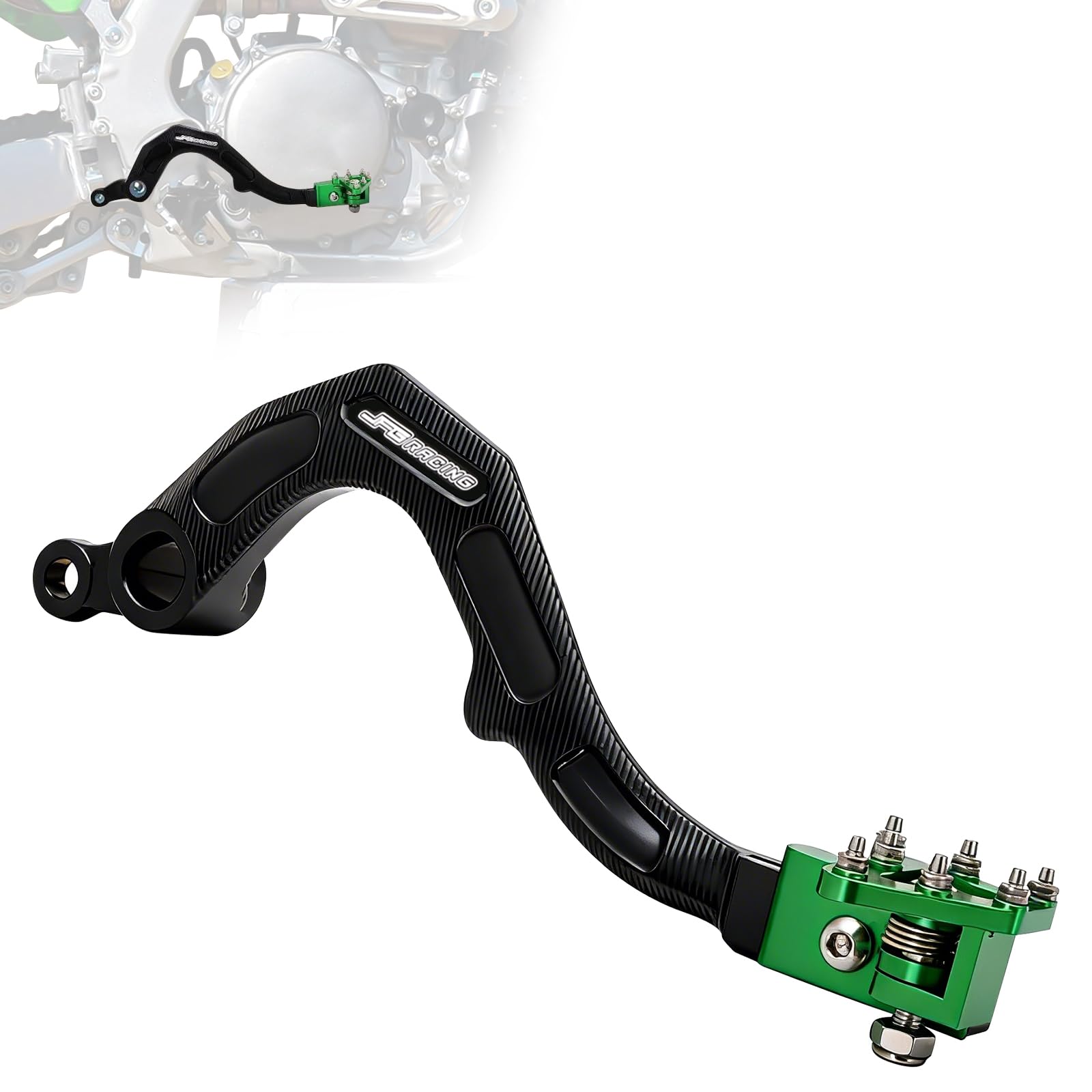 JFG RACING Dirt Bike Rear Brake Foot Pedal for KX450/KLX450R/KX450F