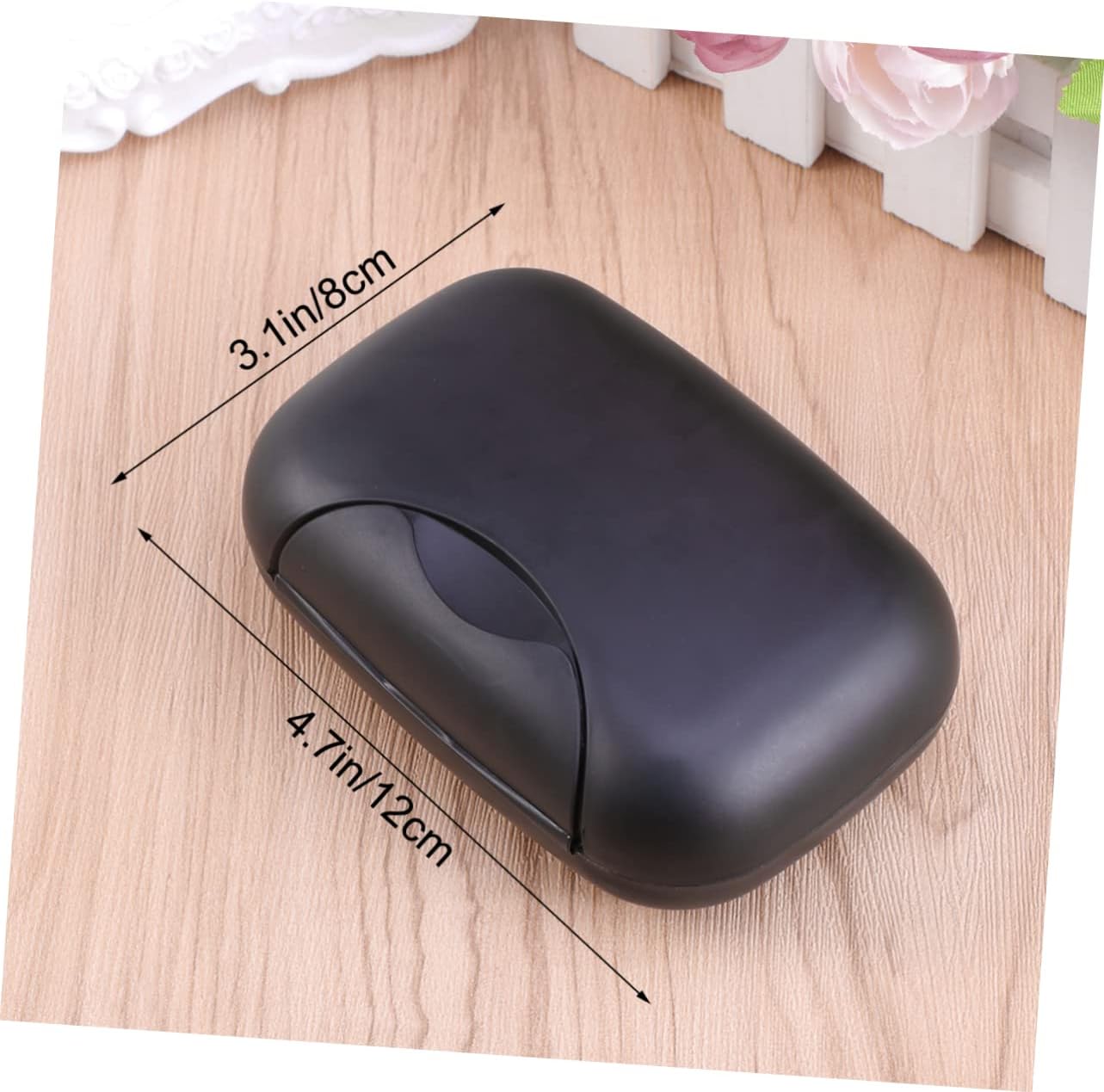 Unomor Portable Large Soap Dish Box with Lock Leakproof Bar Soap Case for Travel Hiking Camping Lightweight Container Holder Black