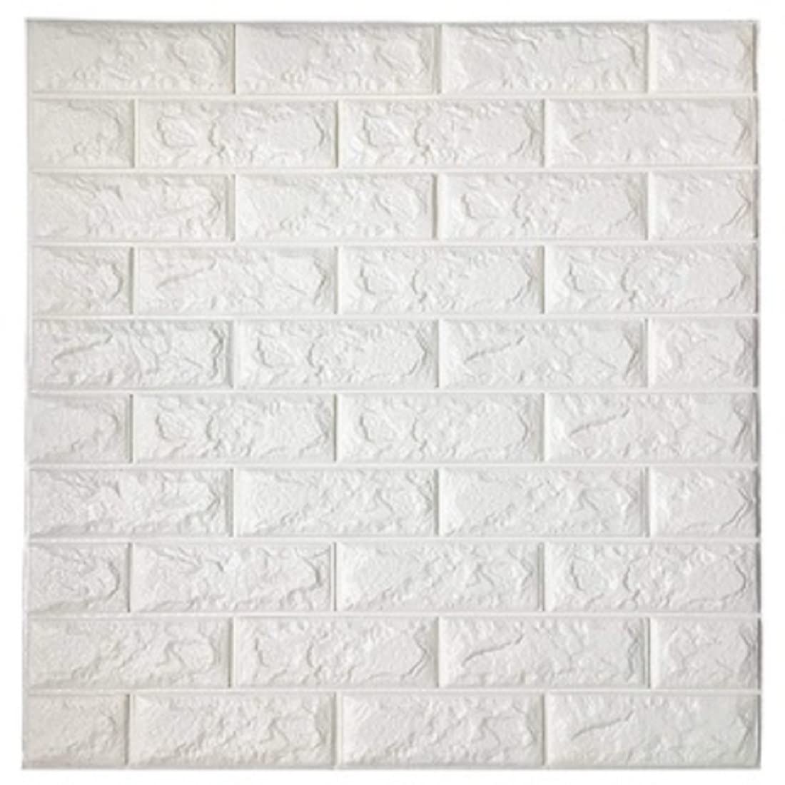DK Creation 3D Brick Wallpaper for Walls Living Room PE Foam Wall Stickers DIY Decorative Wall Paper (70 x 77cm, Pack of 1)