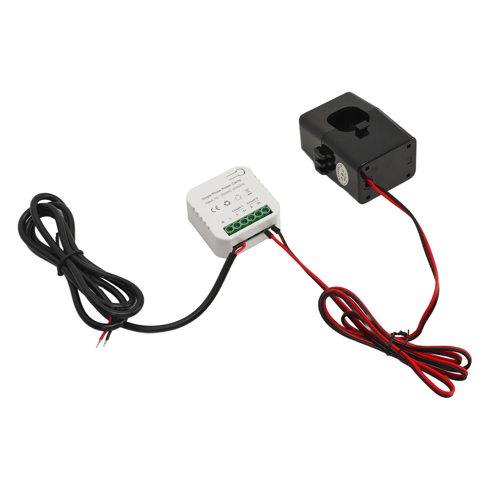 Medidor de Energía Inteligente WiFi, Monitor de Consumo de Energía en Tiempo Real con Pinza CT de 200A, AC90-250V