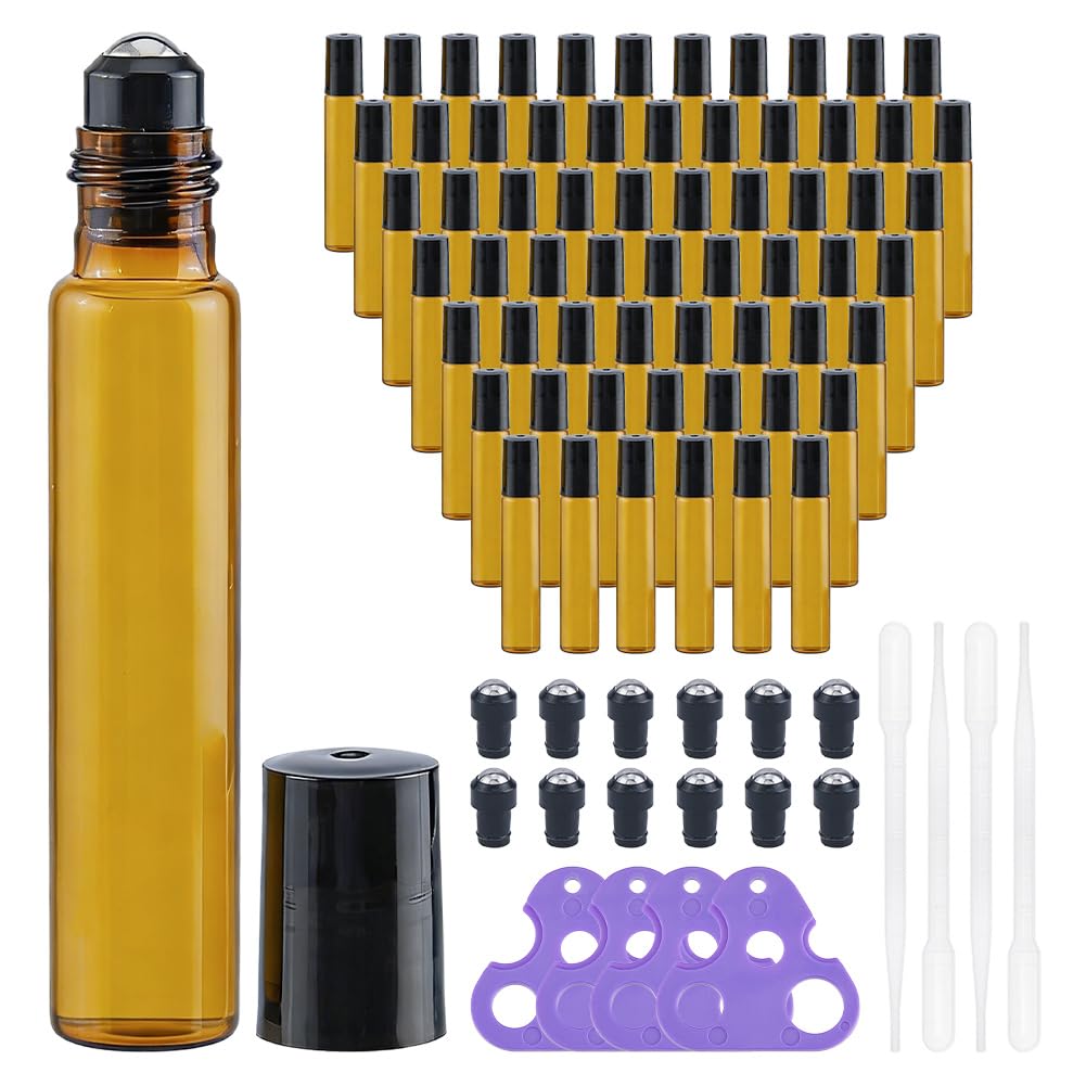 Bouteilles d'huile essentielle verre applicateur vide voyage flacon parfum 10ml