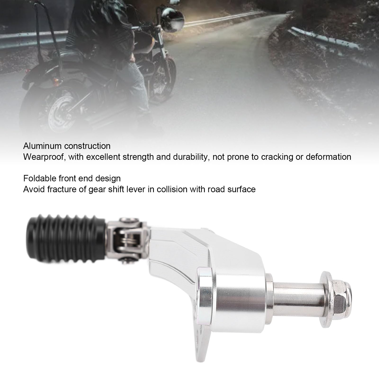 Jiawu Motorrad-Schalthebel, Klappbarer Schalthebel, Pedal für R1200GS LC 2013-2022, R1200GS LC Adventure 2014-2022, R1250GS LC 2018-2023, R1250GS LC Adventure 2018-2023 (SILVER)
