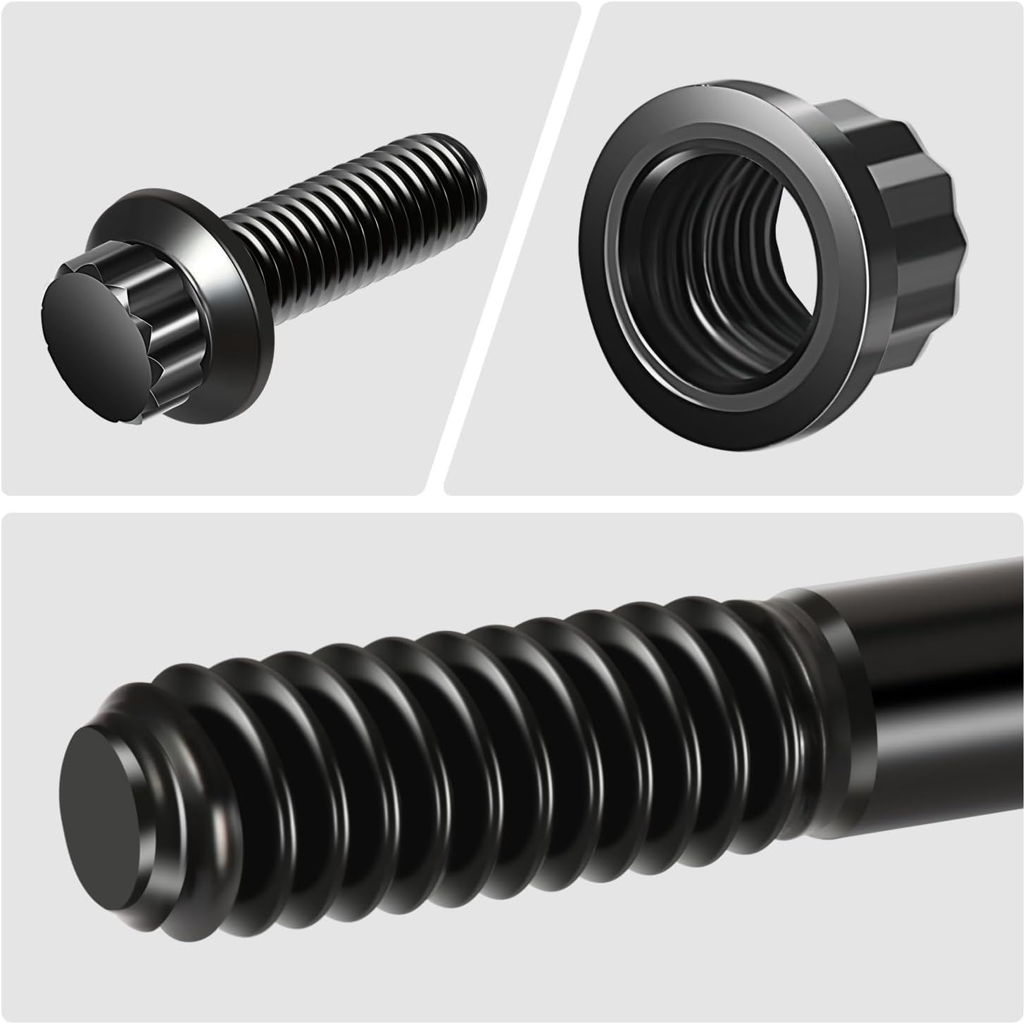 DNA MOTORING Cylinder Head Studs Kit Compatible with 2014-2019 Chevy Corvette 6.2L / 2016-2024 Camaro 6.2L, NA LT1 Models, LEPOW-115