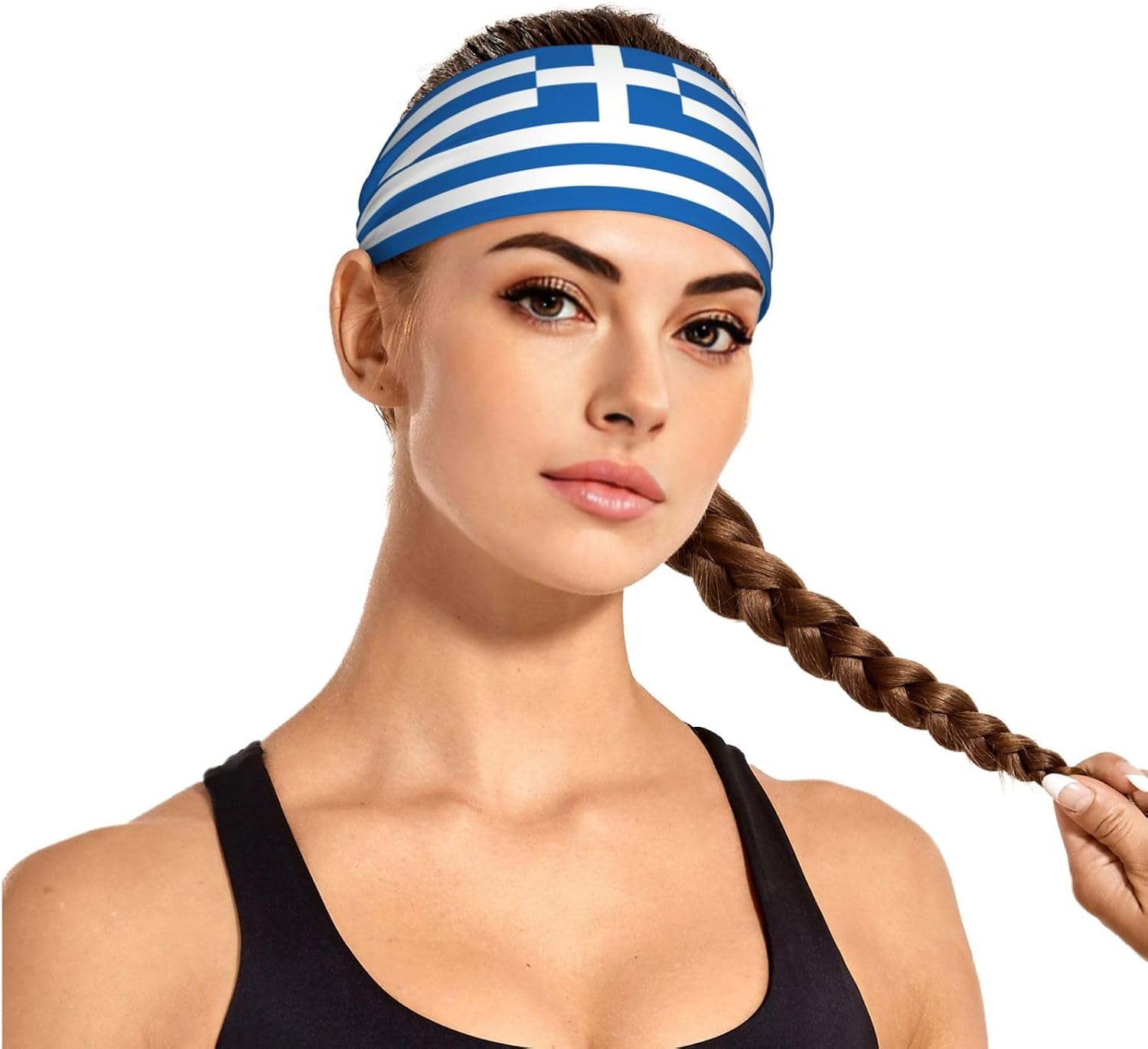 National Flag Elastic Headband for Women Men Moisture Wicking Sweatband Sports Hair Band for Running Football Tennis