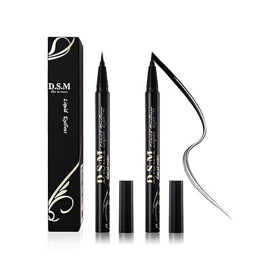Waterproof Liquid Eyeliner Long Lasting&Smudgeproof Eye Liner 2 Packs Precise Eyeliner Pen for All Day with Slim Tip, Black, by SEILANC - 2 counts