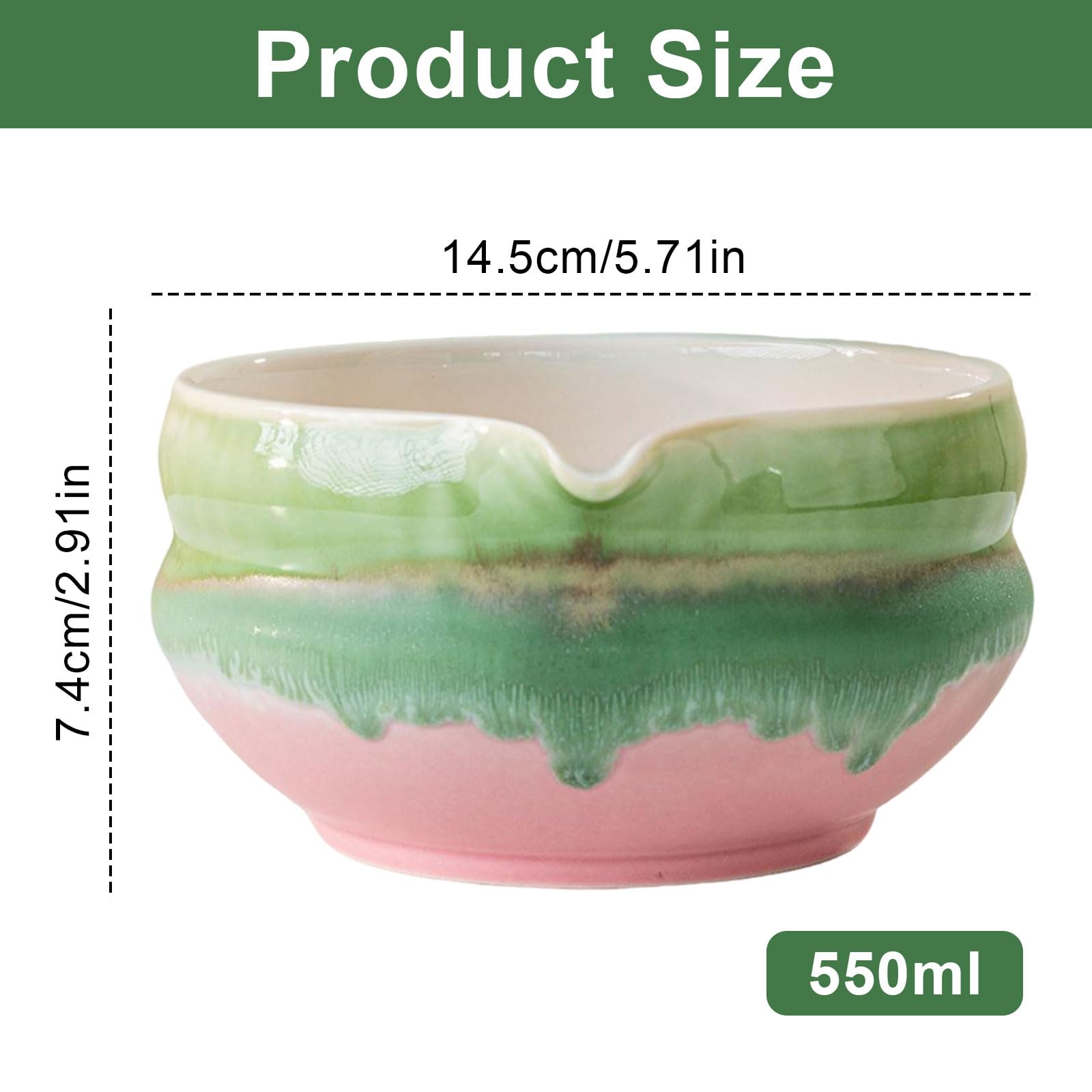 Ceramiczna miska do matchy z dzióbkiem, ręcznie wykonana japońska miska do matchy i misa do herbaty na ceremonie herbaciane i przygotowanie matchy