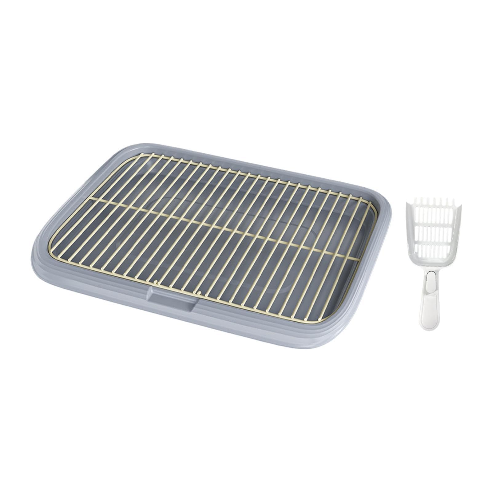 Entrenamiento para Perros con Bandeja para el baño innovadora Que Mantiene el Espacio Interior y Exterior Fresco Mientras los Perros están, Gris, SG