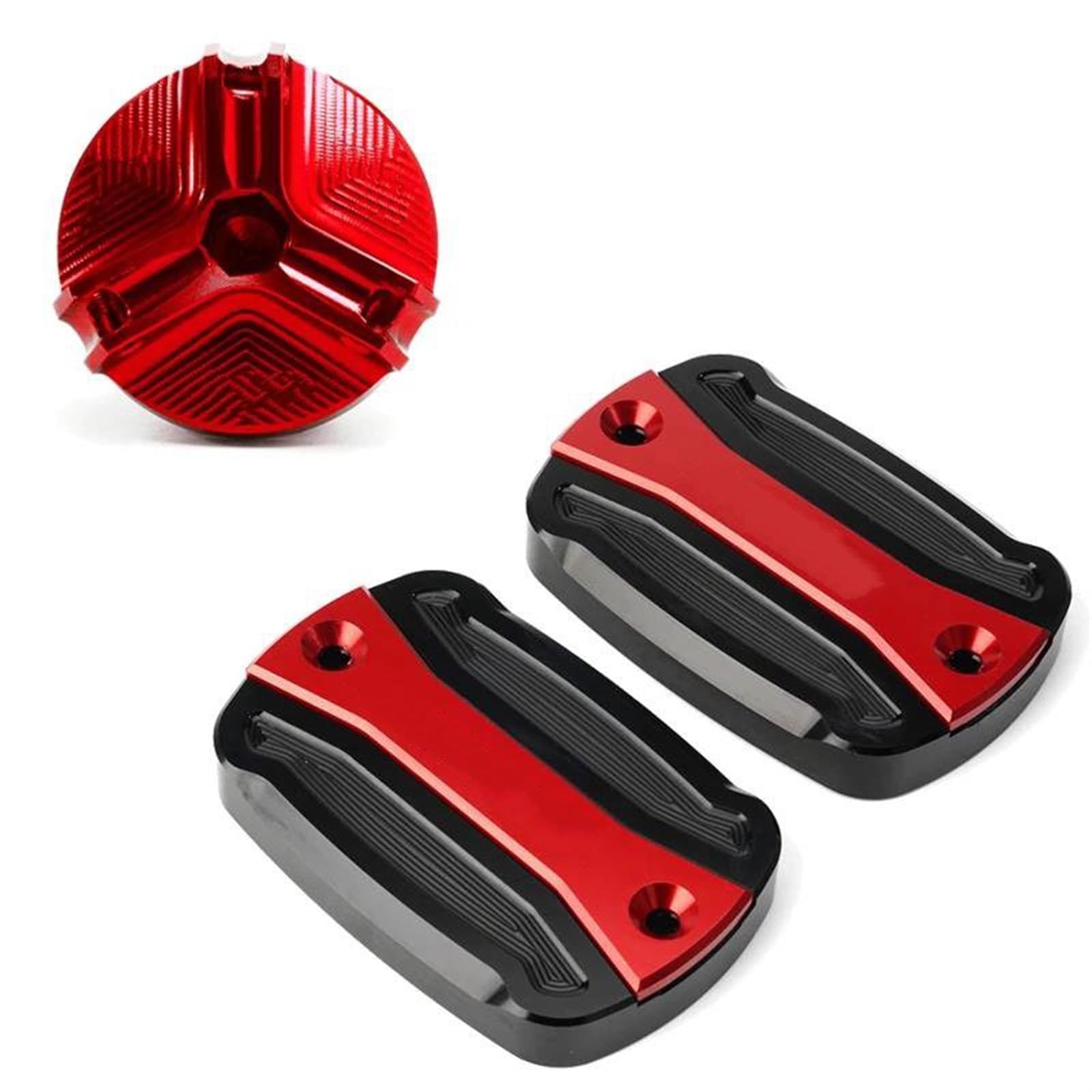 Tapón de depósito líquido Frenos para Motocicleta, tapón llenado Aceite Motor para TMAX 500 530 SX/DX 560 Reemplazo | 3pcs Caps Gold