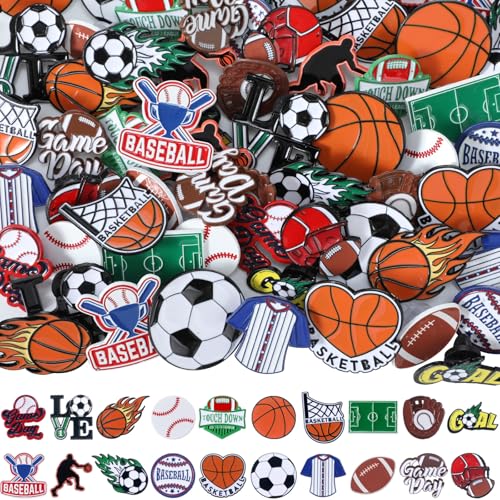 Image of Knitgrip 60 Pcs Football Softball Soccer Volleyball Baseball Enamel Pins Bulk Sport Trading Lapel Pin Senior Night Party Favors for Hat Shirt Backpack Sport Player Award Gift, 12 Style