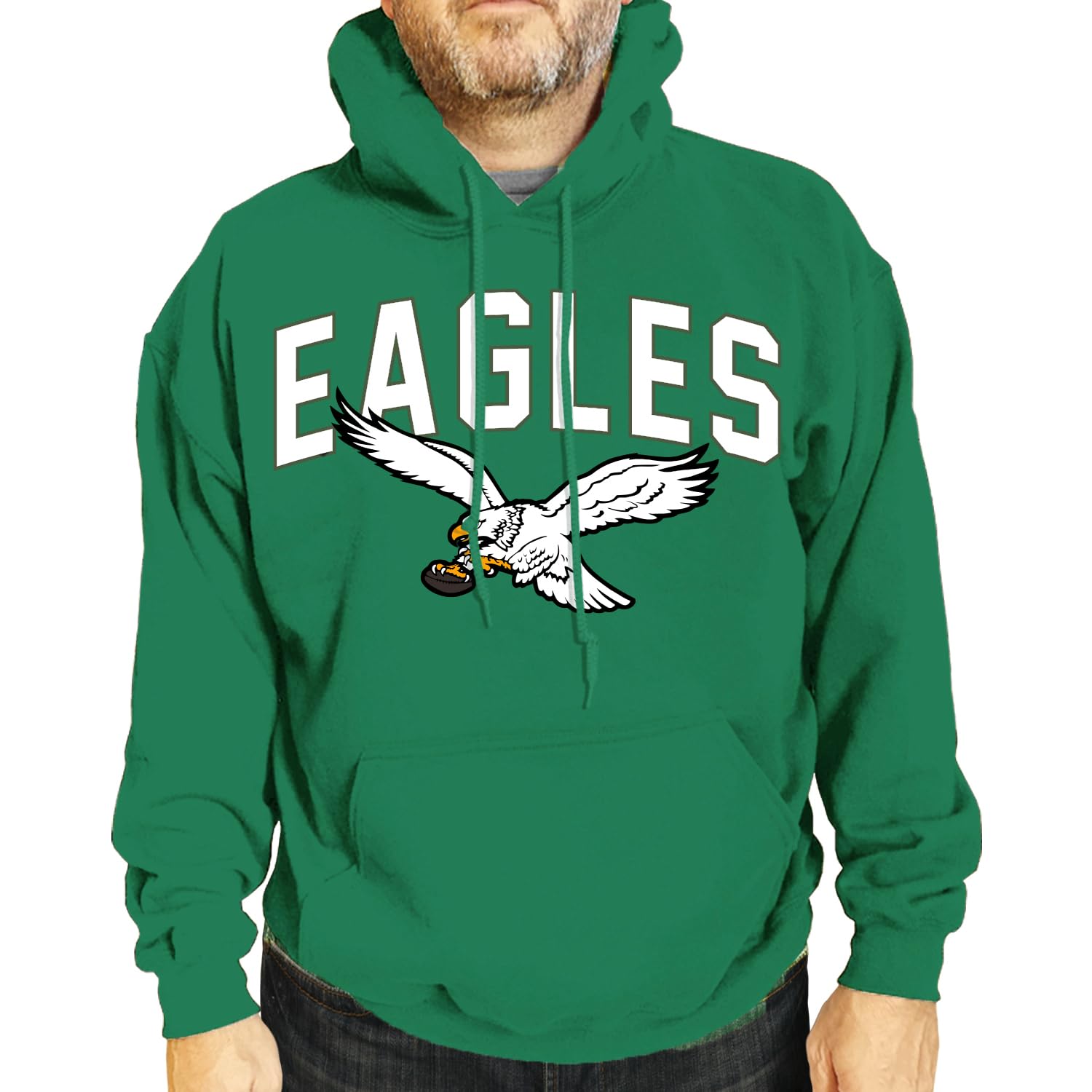 Team Fan Apparel NFL Home Team Hoodie - Gameday Adult Hooded Sweatshirt - Pro Football Fleece Hoodie - Pullover Sweatshirt (Philadelphia Eagles - Kelly Green, Large)