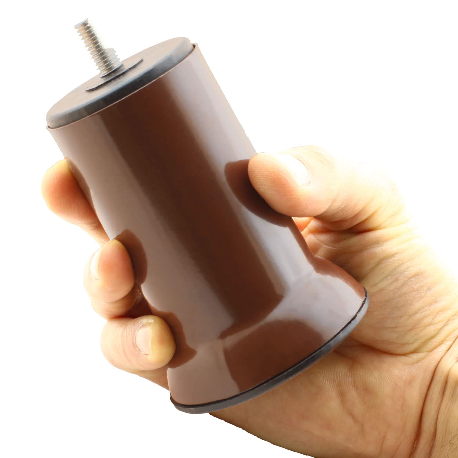 Mobilya Metal Kanepe Baza Koltuk Destek Ayağı M8 Civata Kahverengi Metal Ayak 10 Cm (4 ADET)
