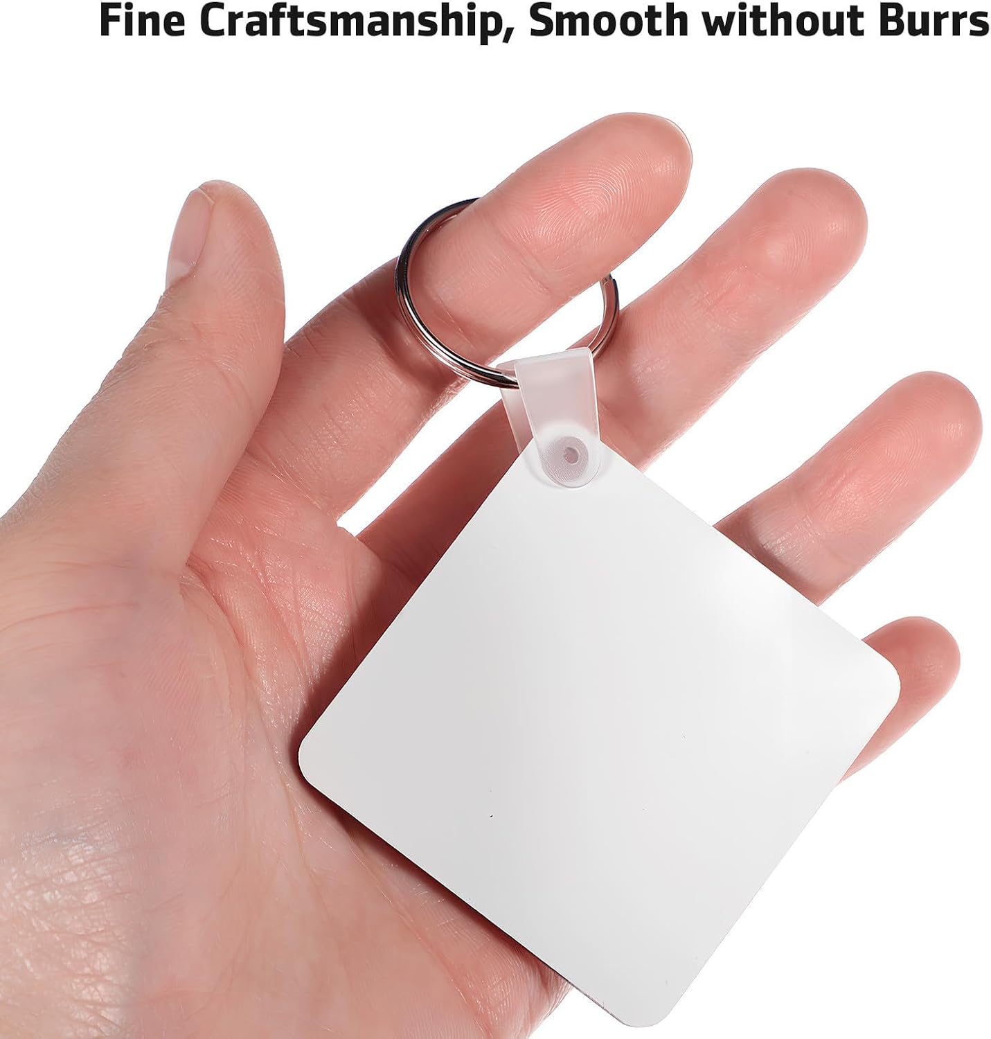 40pcs Acrylic Keyring Set, Double Sided Square Sublimation Blanks image 4