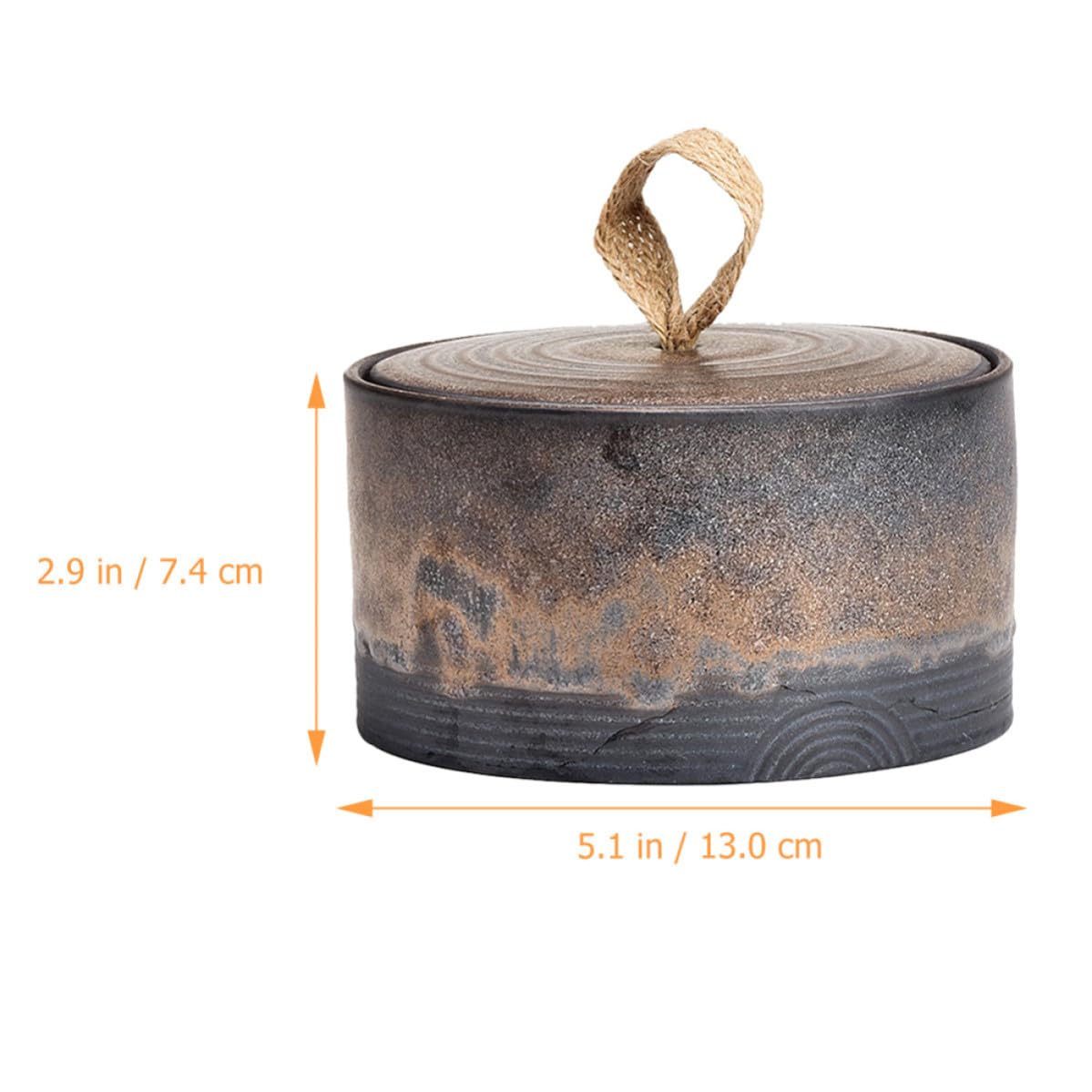 Bote de Té de Cerámica de 500ml Tapa Sellada y Diseño Japonés Retro Recipiente Adecuado para Almacenar Té Negro en Casa